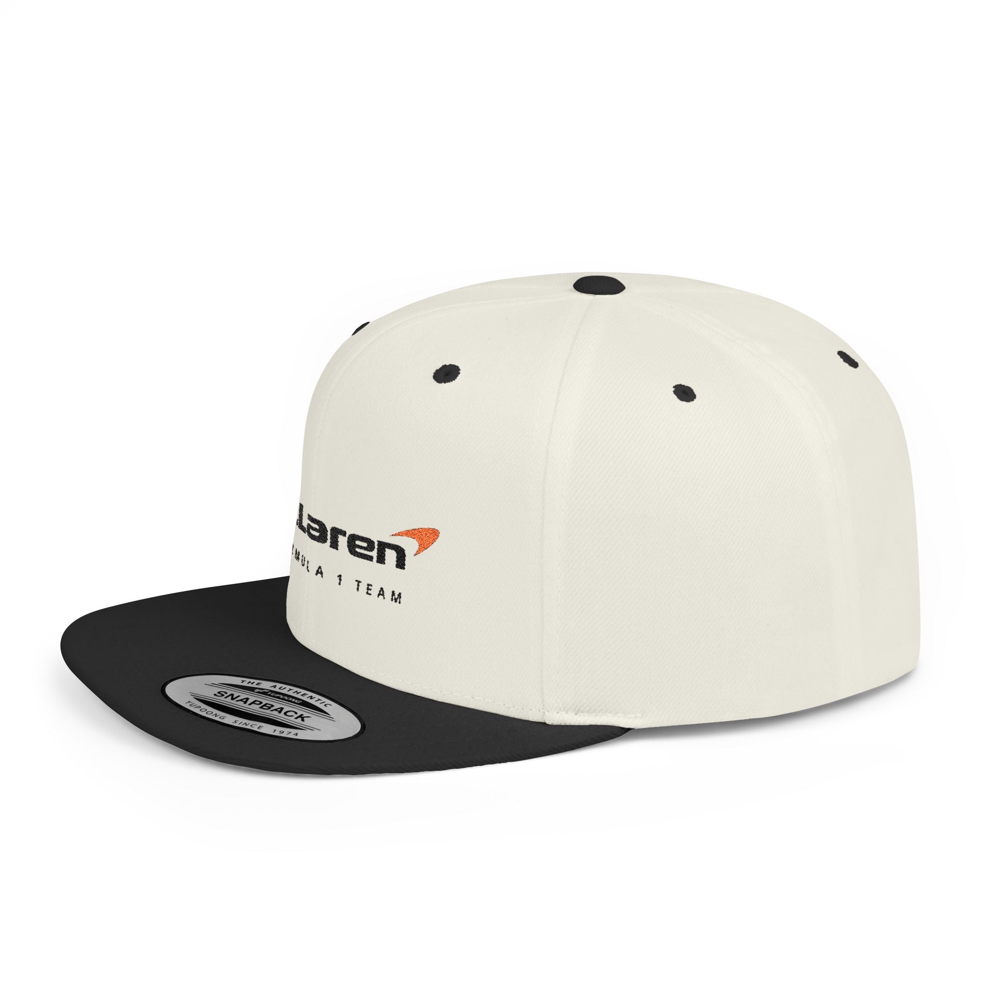 McLaren Formula 1 Flat Bill Snapback Cap, Racing Hat, Motorsport Gear, Gift for Car Lovers, Summer Accessories