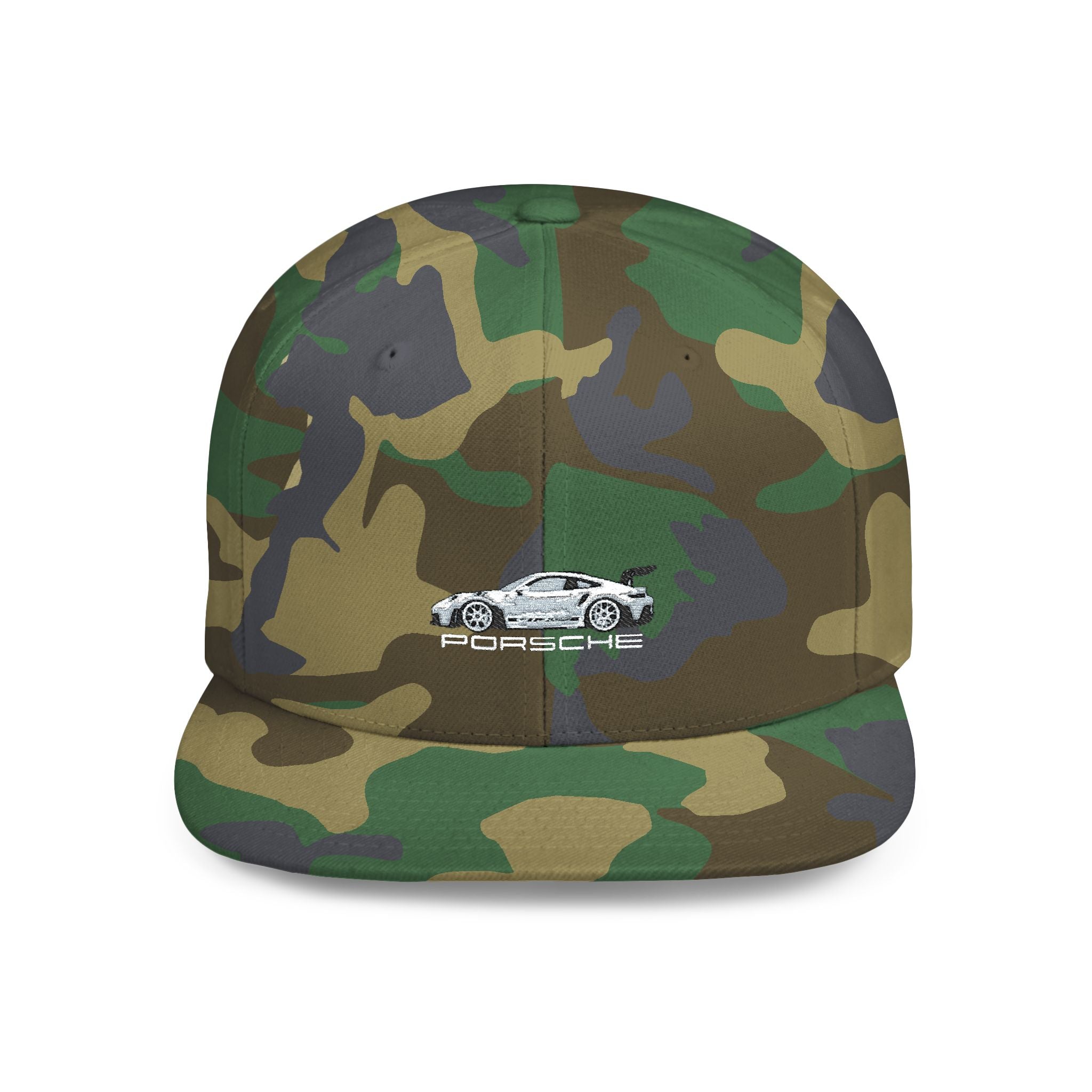 Snapback Hat - Porsche Embroidered Streetwear Casual Cap