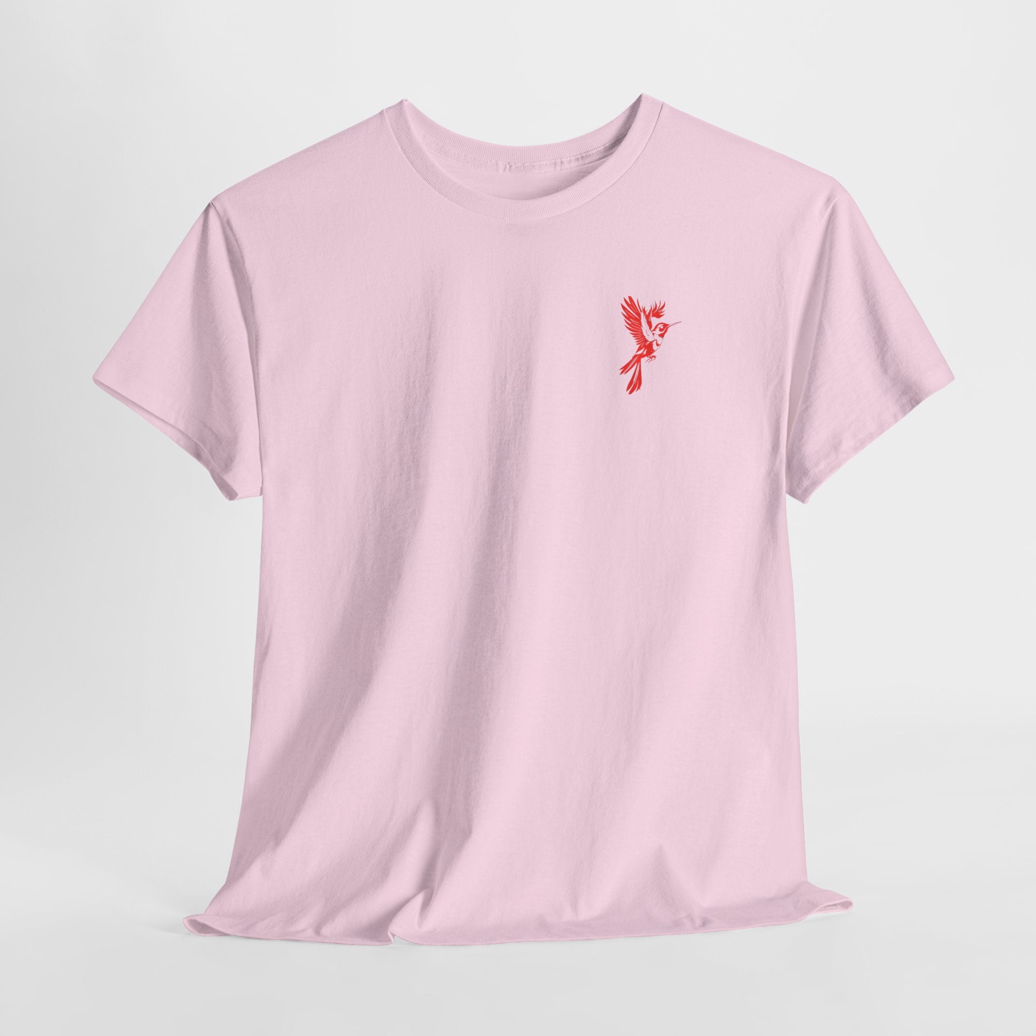 Ascend Red Dove T-Shirt — Minimal Chest Logo & Bold Back Print | Premium Streetwear