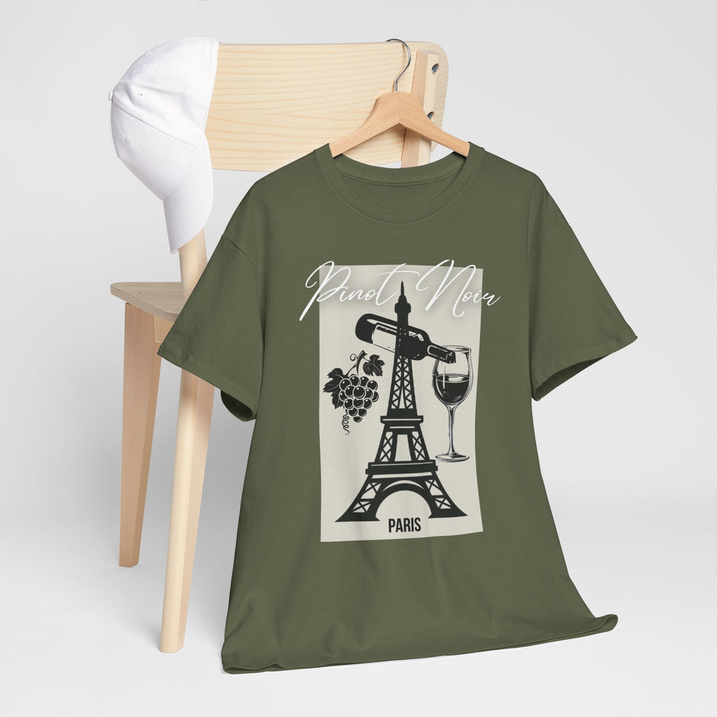 Paris Wine Tee — "Pinot Noir" Eiffel Tower Wine Glass T-Shirt | Premium Streetwear