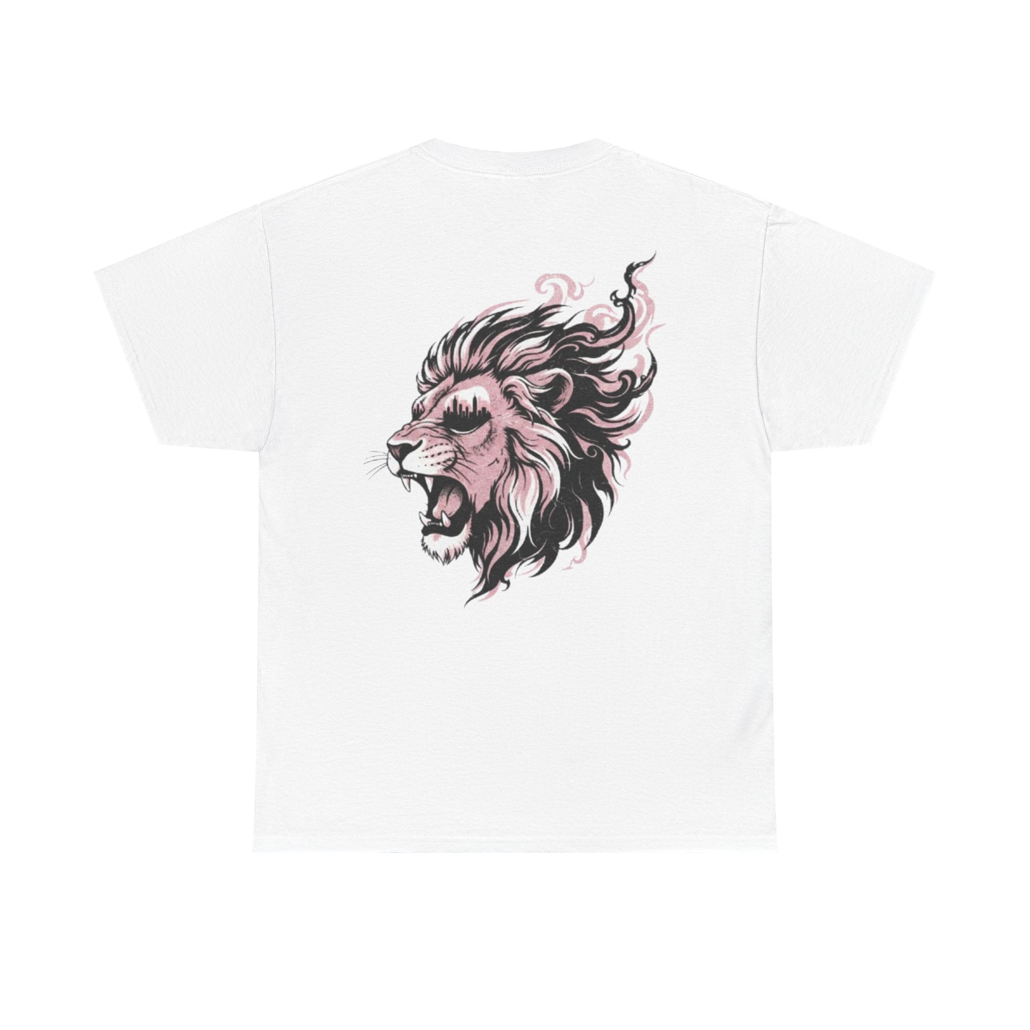 Lion's Mane Graphic Tee — Roaring Pink Ink Back Print
