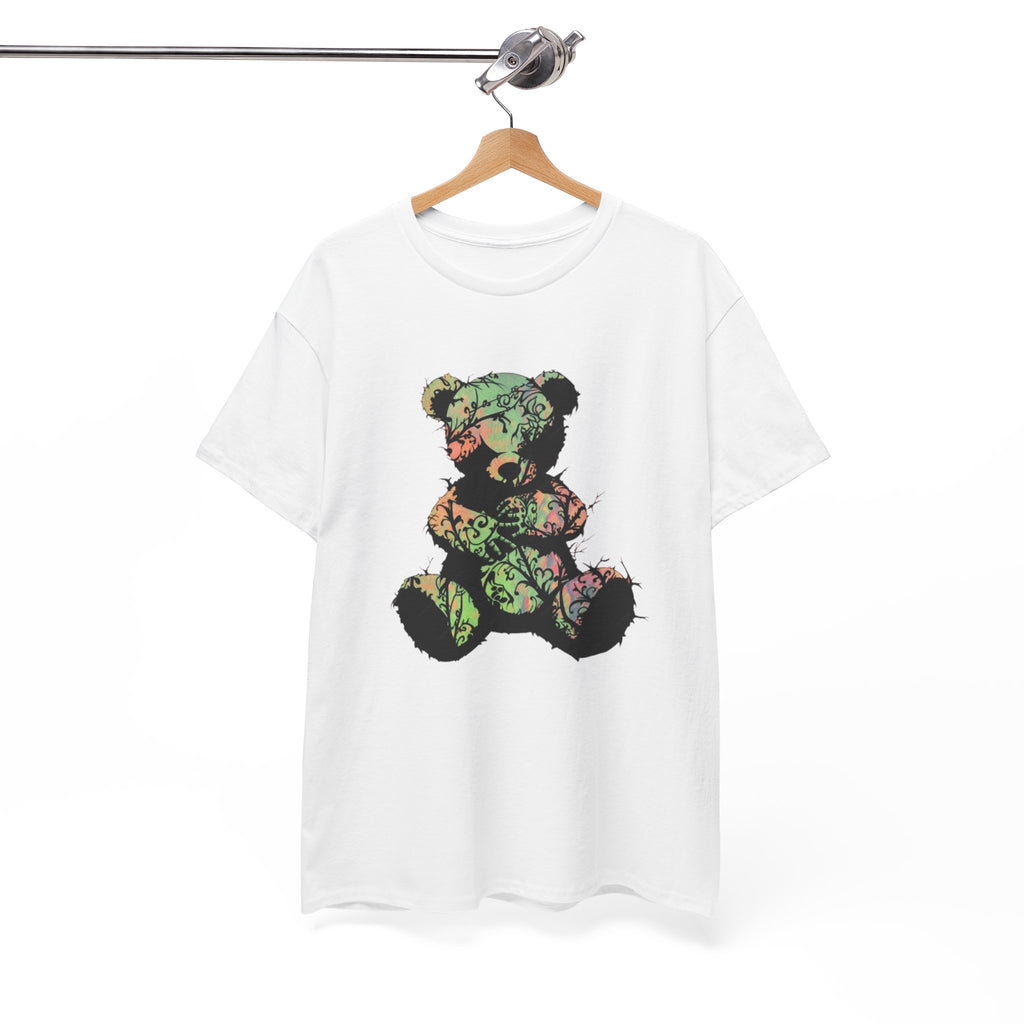  Teddy bear graphic tee floral patchwork plush streetwear design