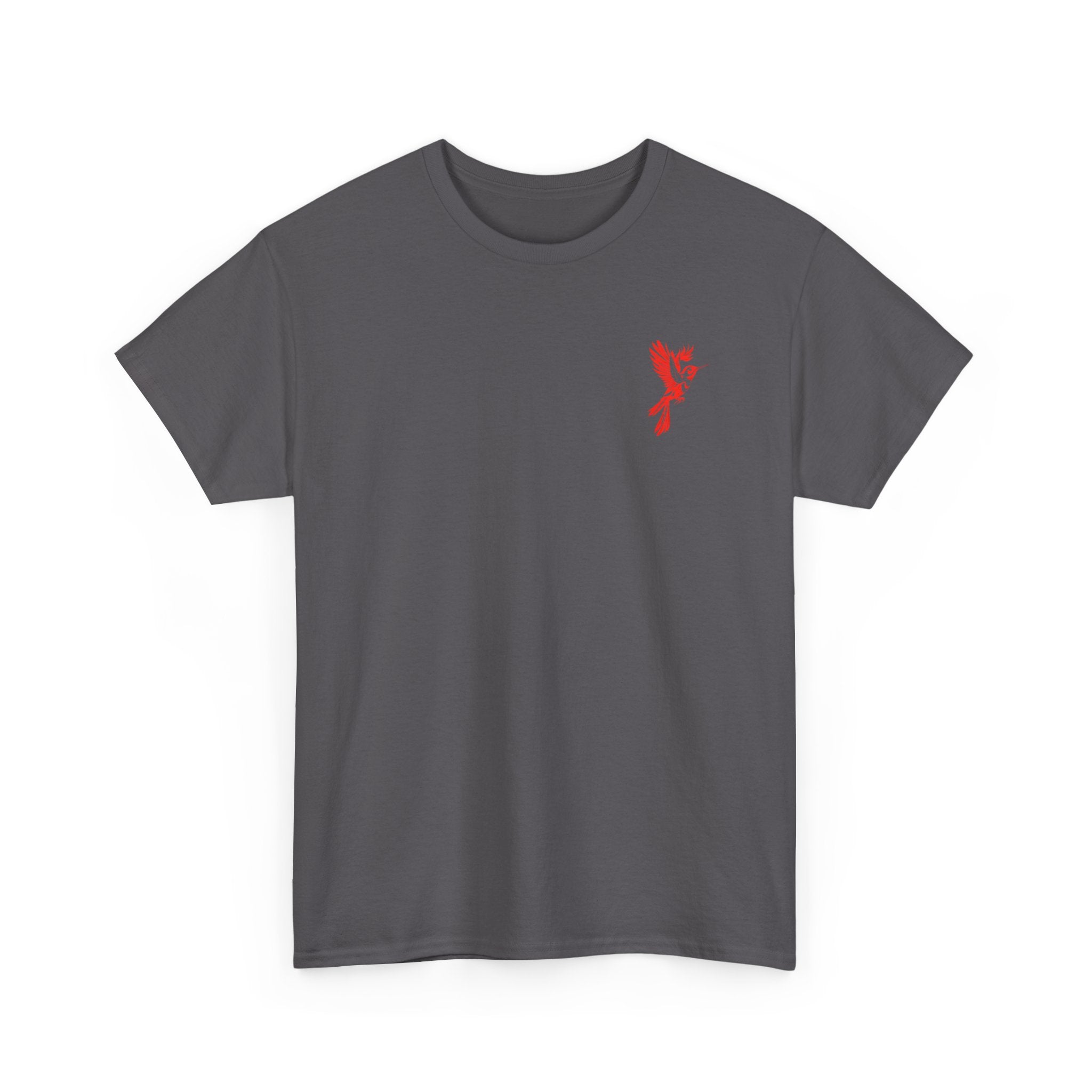 Ascend Red Dove T-Shirt — Minimal Chest Logo & Bold Back Print | Premium Streetwear