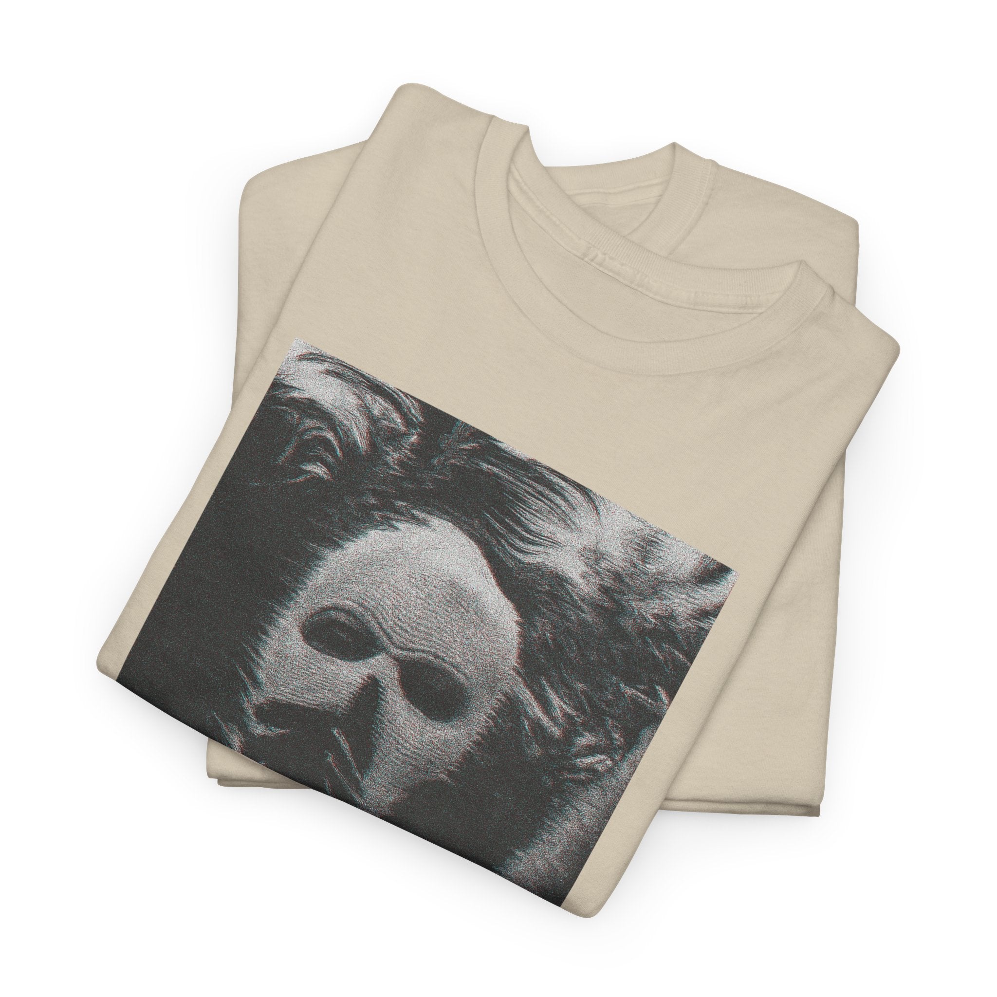 Signal Noise Graphic Tee — Distorted Balaclava Print | Premium Streetwear