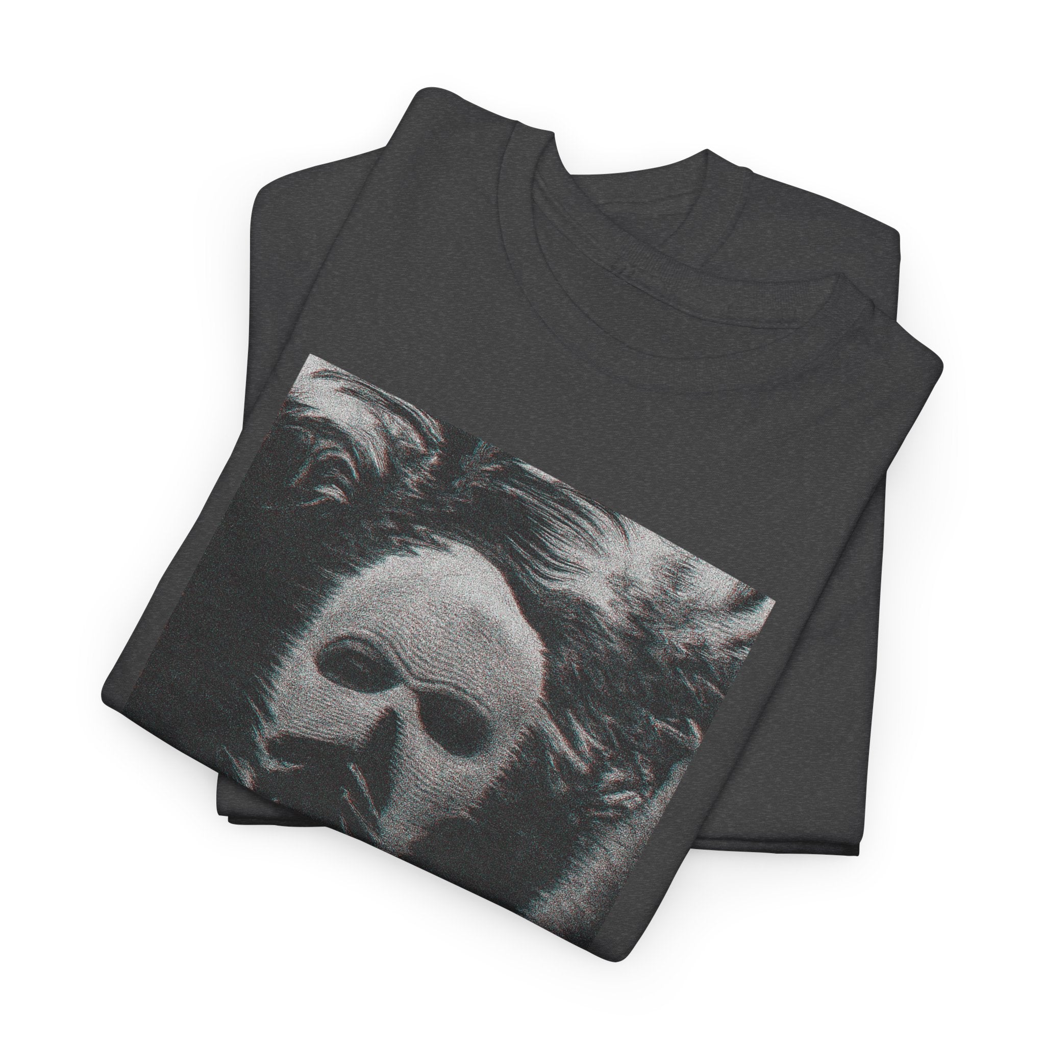 Signal Noise Graphic Tee — Distorted Balaclava Print | Premium Streetwear