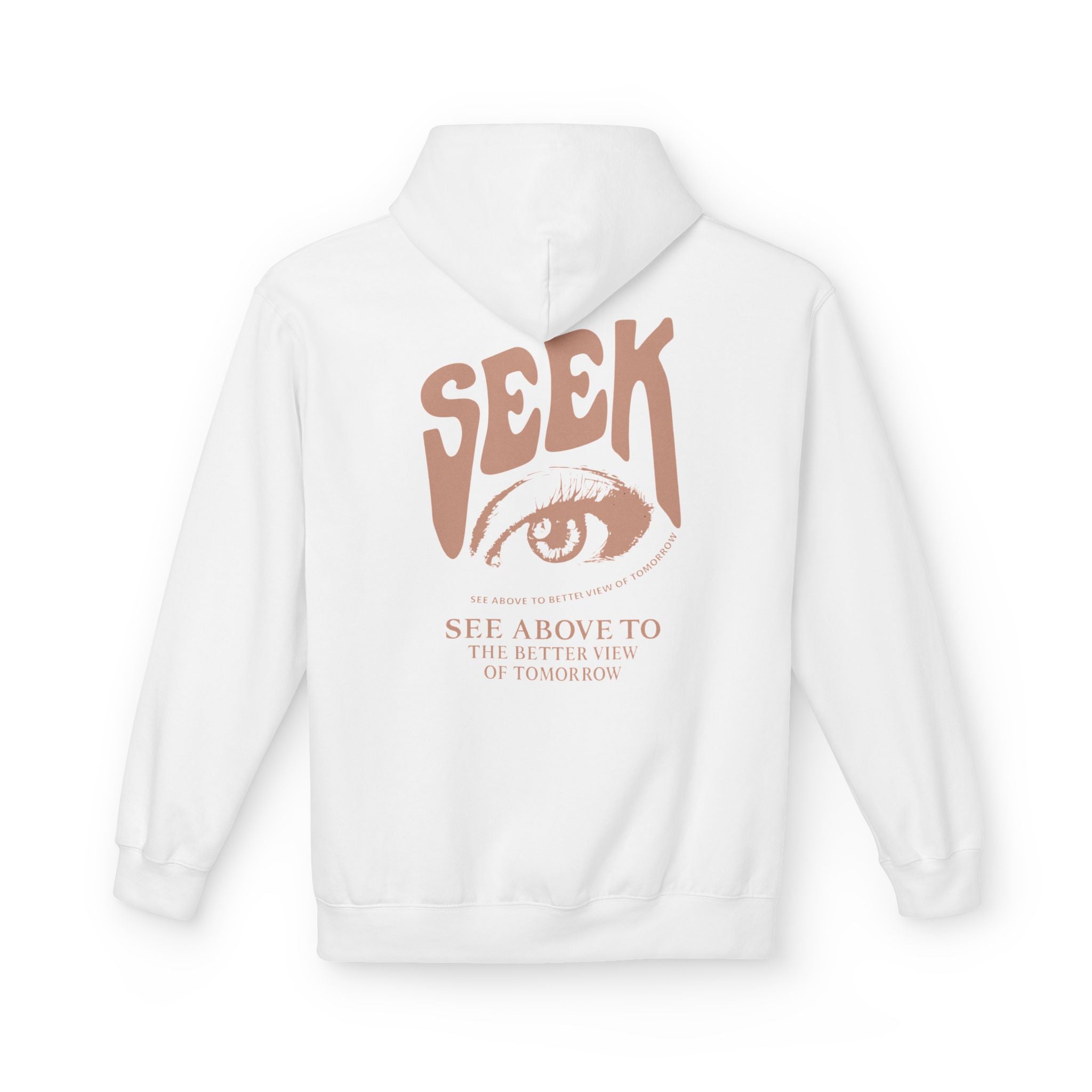 SEEK Eye Graphic Hoodie — Inspirational Vision Fleece Pullover | Premium Streetwear