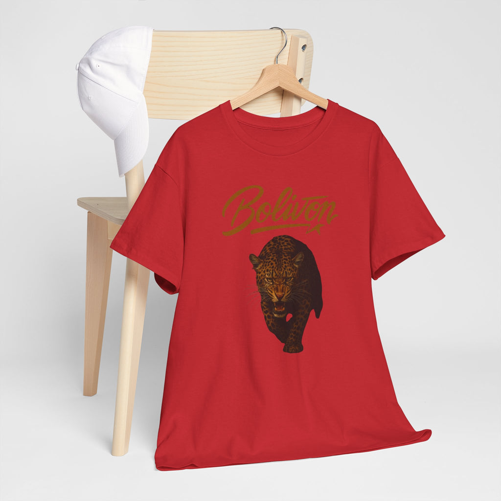 Bolivon Leopard Graphic Tee — Vintage Script Nature T-Shirt | Premium Streetwear