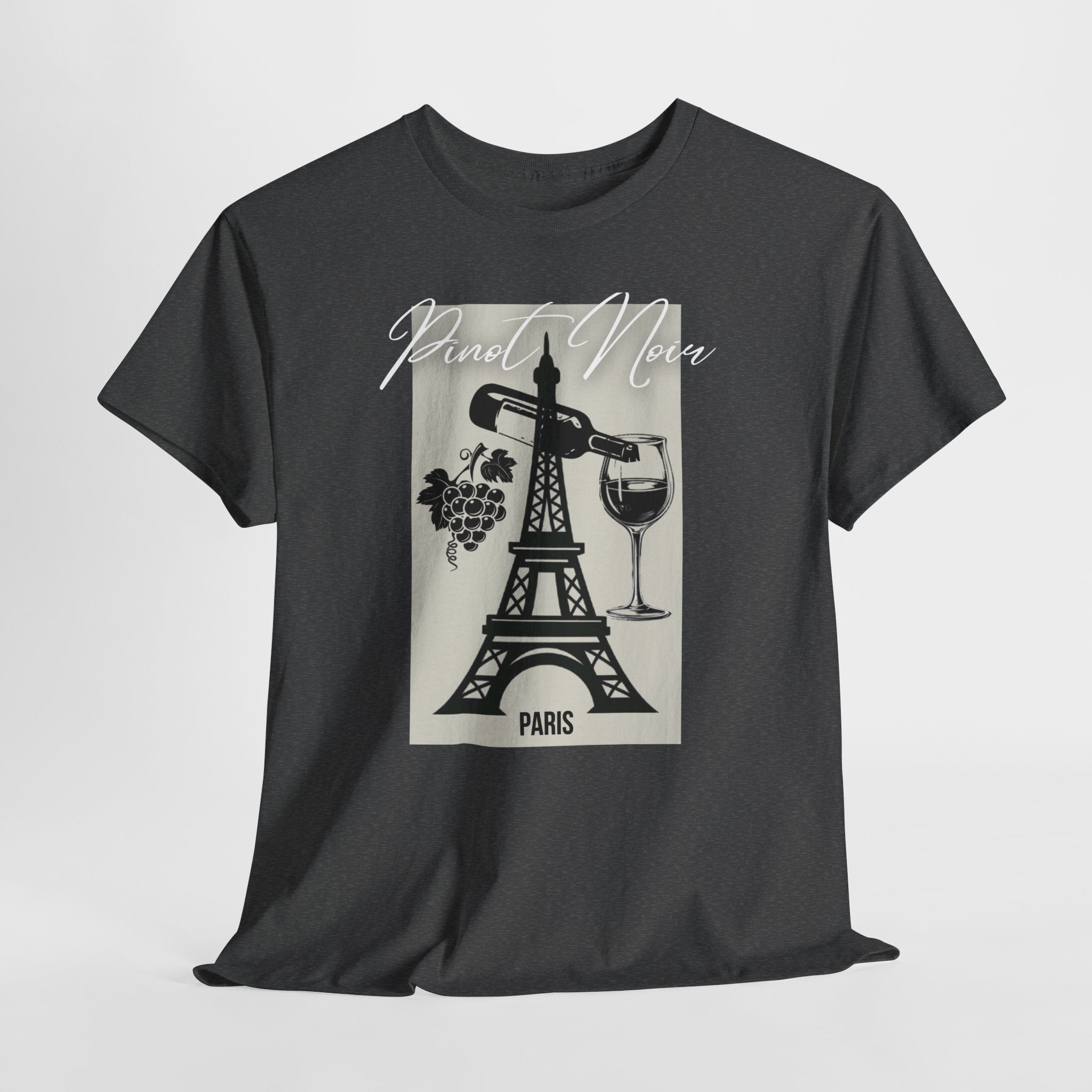 Paris Wine Tee — "Pinot Noir" Eiffel Tower Wine Glass T-Shirt | Premium Streetwear