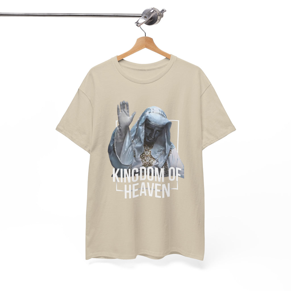 King Baldwin Graphic Tee — Kingdom of Heaven Religious Statue Design | Premium Streetwear