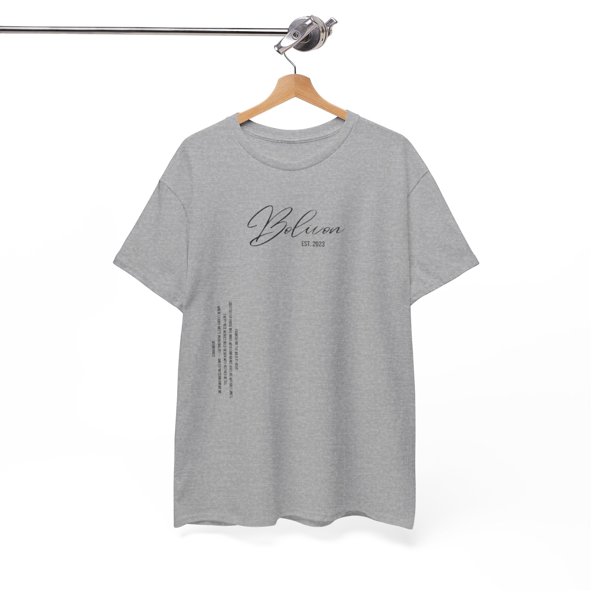 White Bolivon Designer Tee — Exclusive Minimal Graphic T-Shirt | Premium Streetwear
