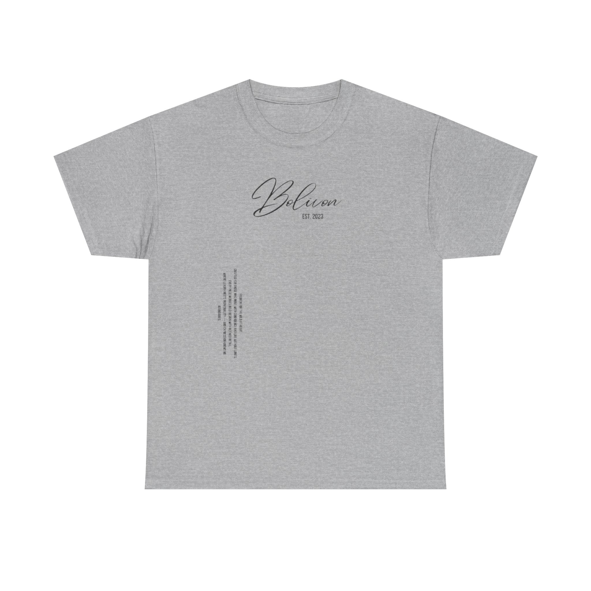 White Bolivon Designer Tee — Exclusive Minimal Graphic T-Shirt | Premium Streetwear