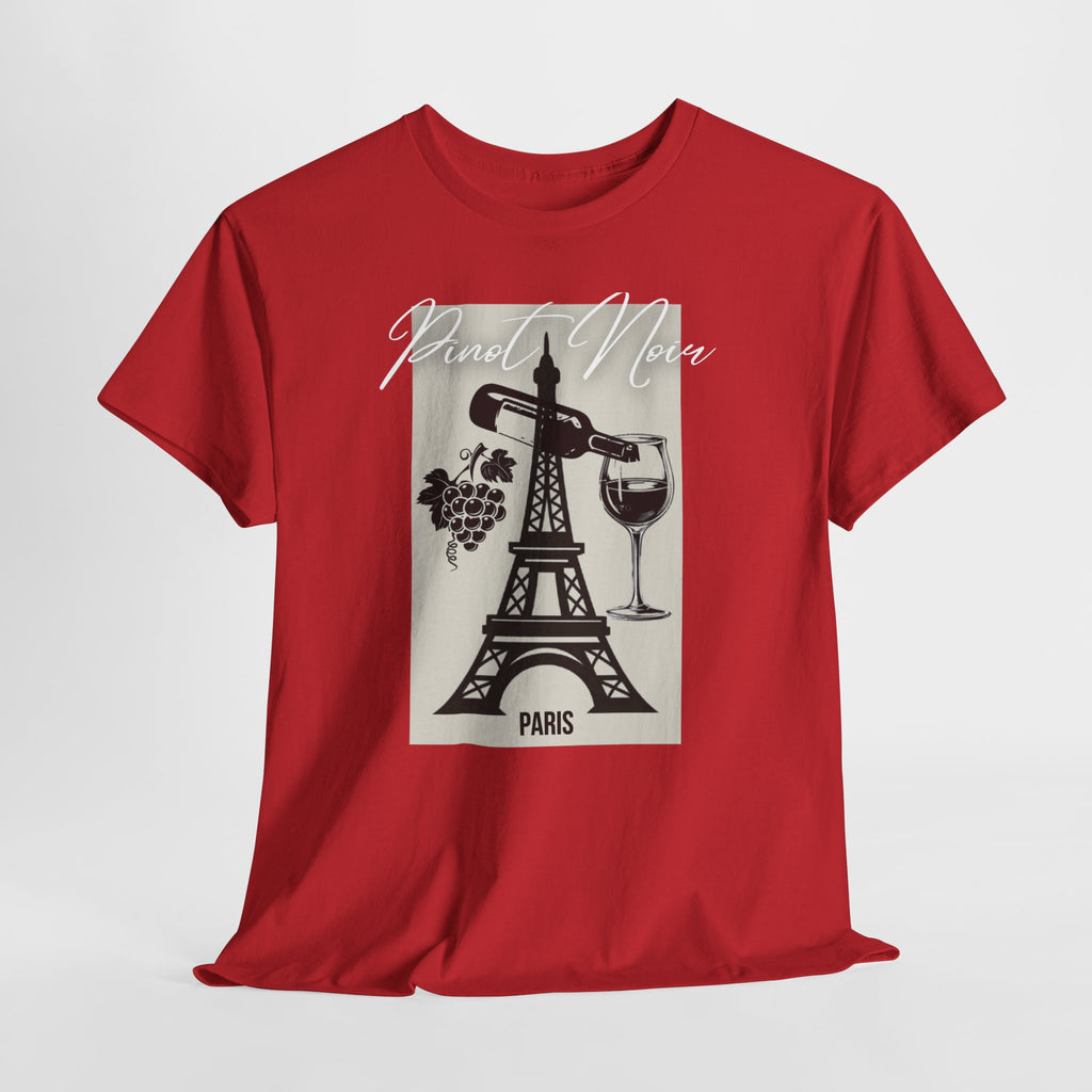 Paris Wine Tee — "Pinot Noir" Eiffel Tower Wine Glass T-Shirt | Premium Streetwear