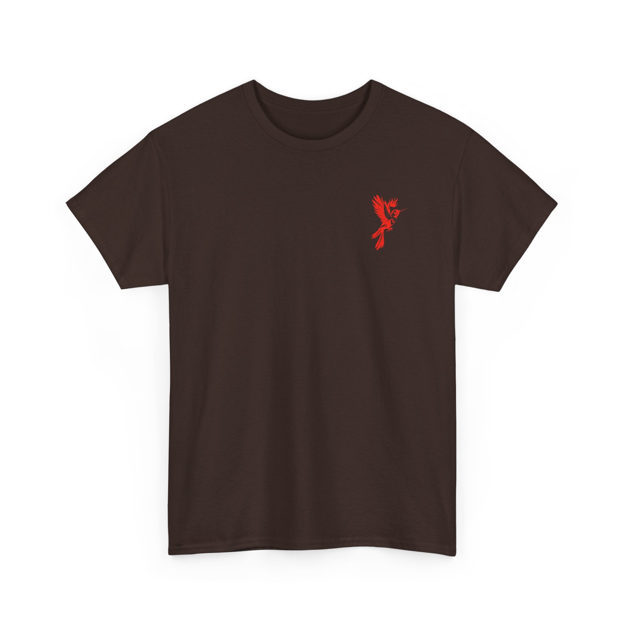 Ascend Red Dove T-Shirt — Minimal Chest Logo & Bold Back Print | Premium Streetwear