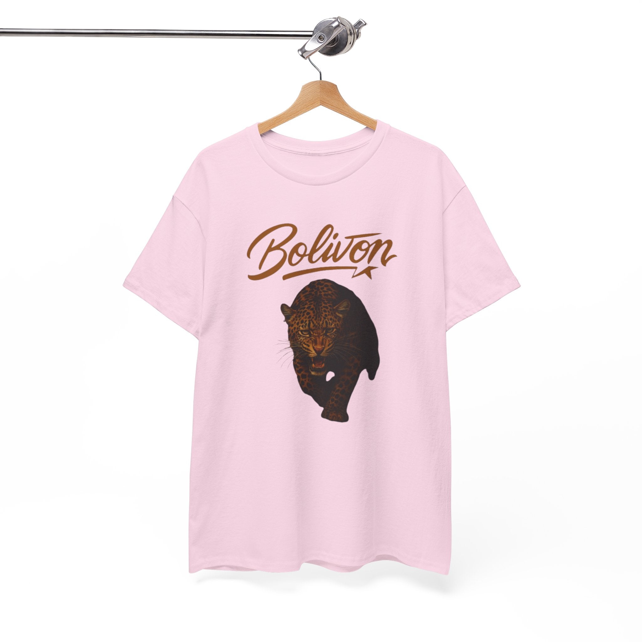 Bolivon Leopard Graphic Tee — Vintage Script Nature T-Shirt | Premium Streetwear