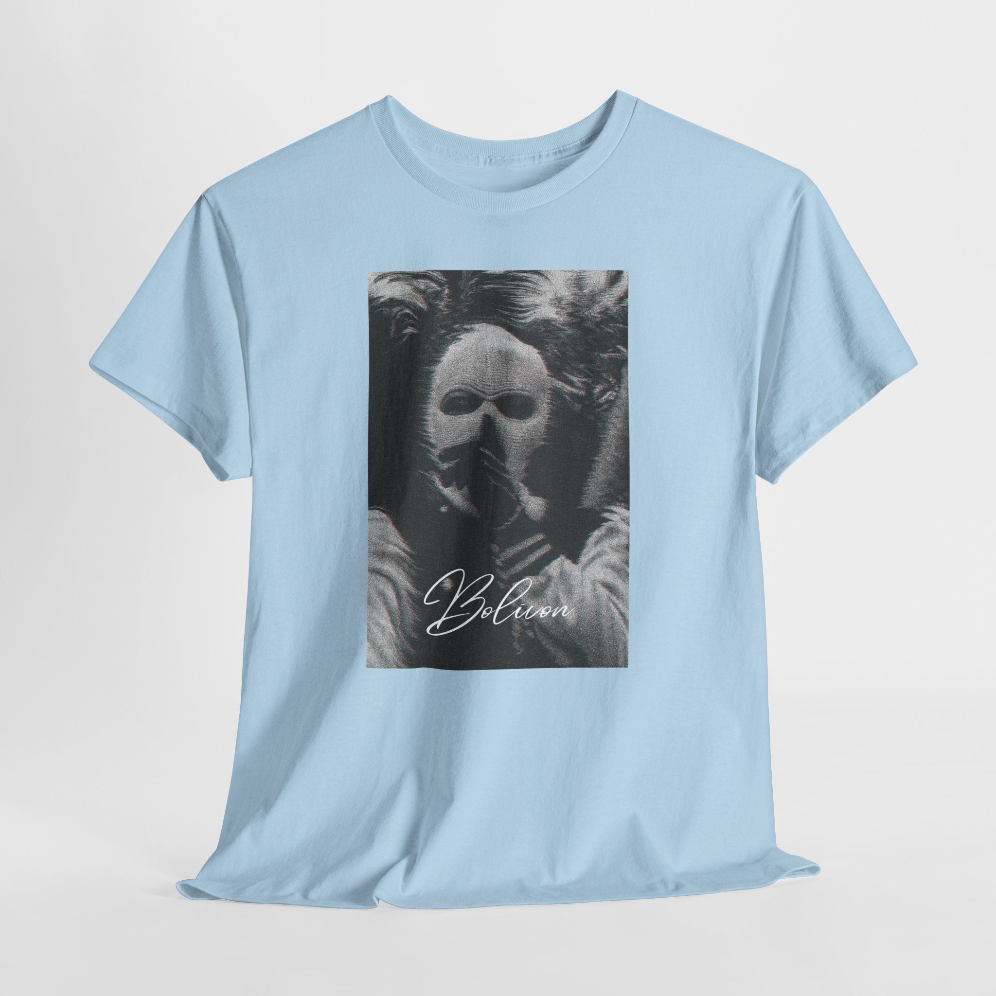 Signal Noise Graphic Tee — Distorted Balaclava Print | Premium Streetwear