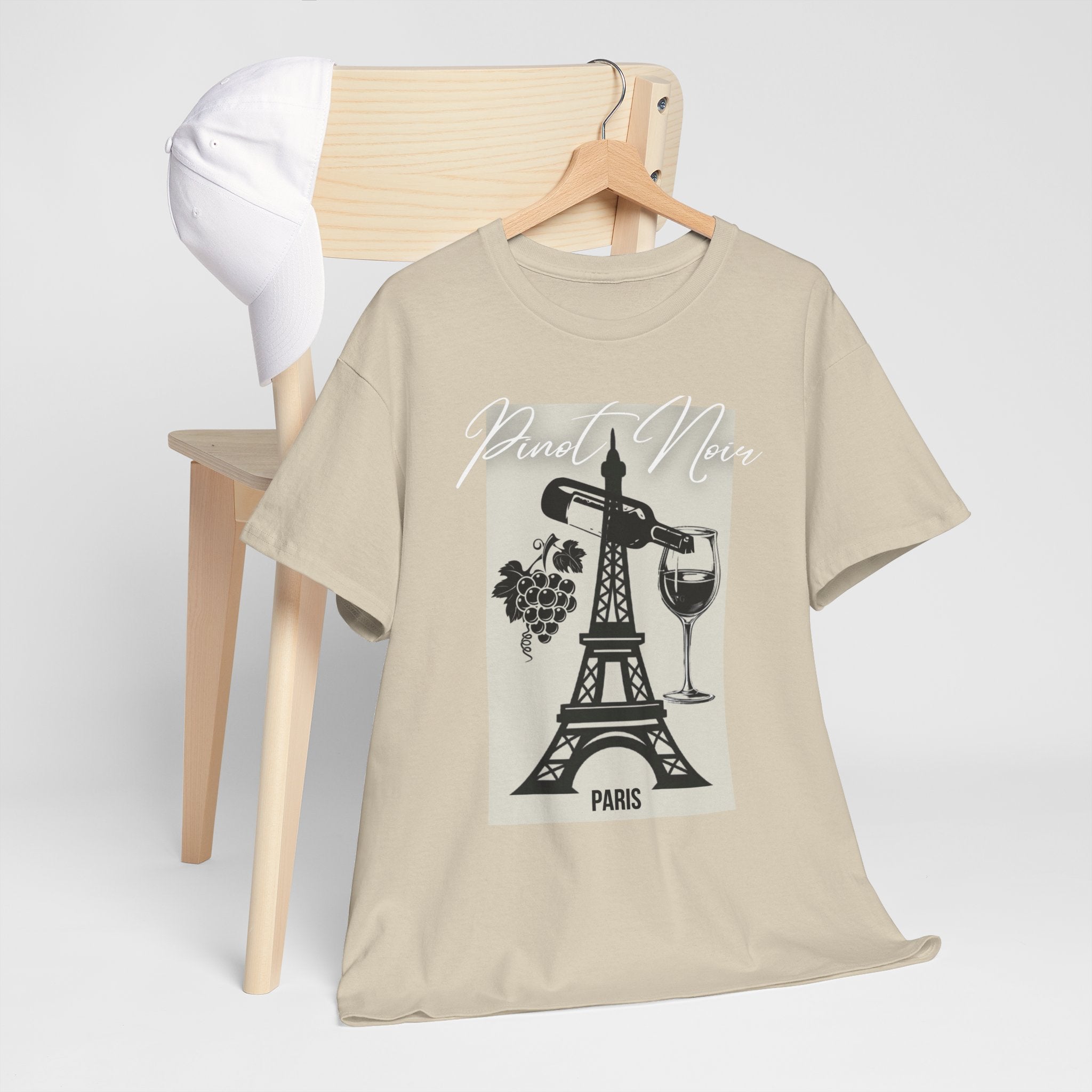 Paris Wine Tee — "Pinot Noir" Eiffel Tower Wine Glass T-Shirt | Premium Streetwear