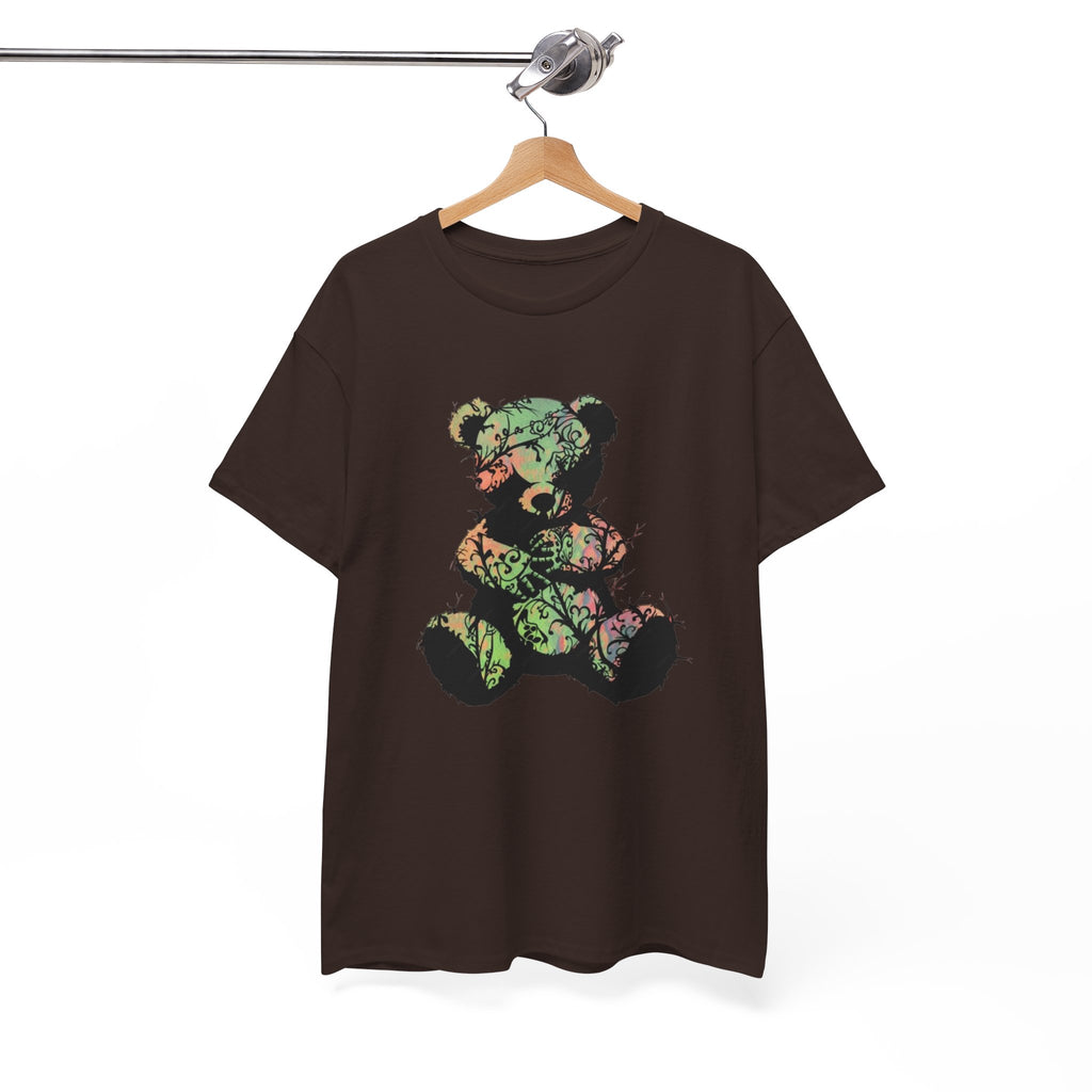 Teddy Bear Graphic Tee — Floral Patchwork Plush Design | Premium Streetwear