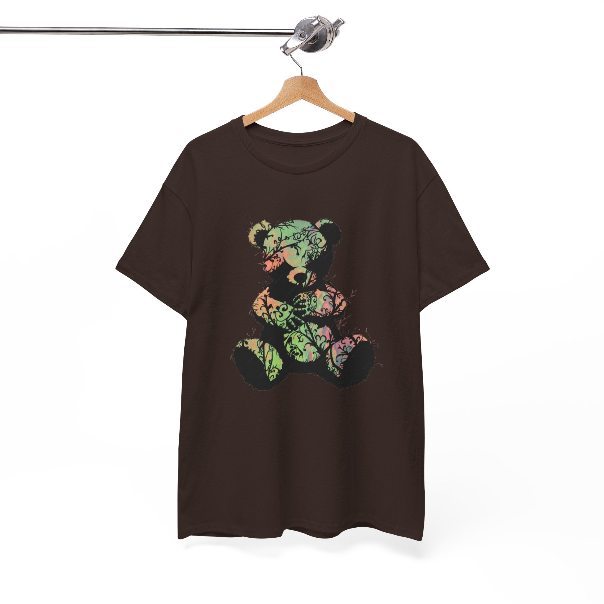 Teddy Bear Graphic Tee — Floral Patchwork Plush Design | Premium Streetwear