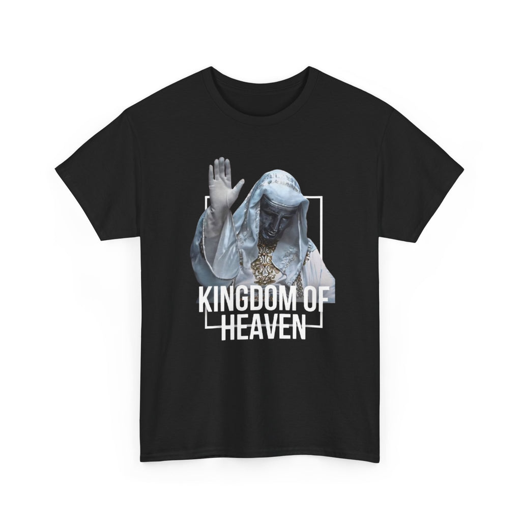 King Baldwin Graphic Tee — Kingdom of Heaven Religious Statue Design | Premium Streetwear