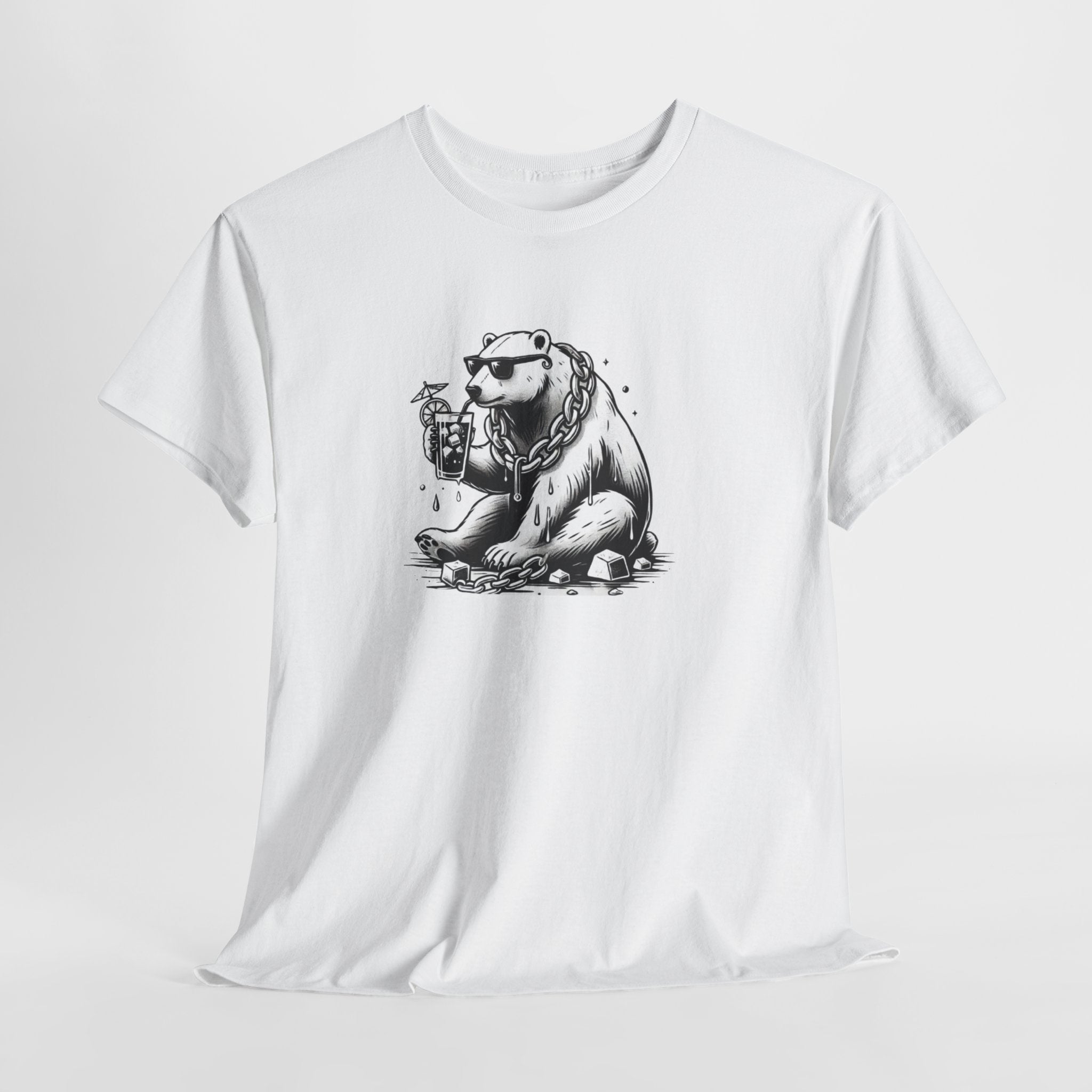 Cool Bear Graphic T-Shirt | Sunglasses Animal Tee | Streetwear Design