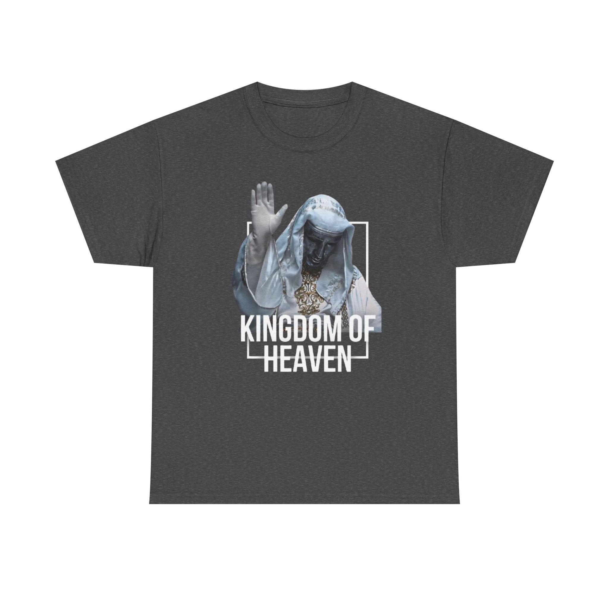 King Baldwin Graphic Tee — Kingdom of Heaven Religious Statue Design | Premium Streetwear