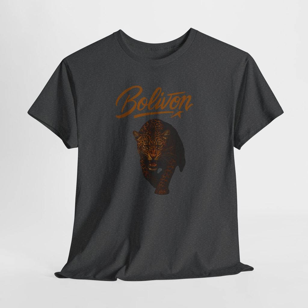 Bolivon Leopard Graphic Tee — Vintage Script Nature T-Shirt | Premium Streetwear