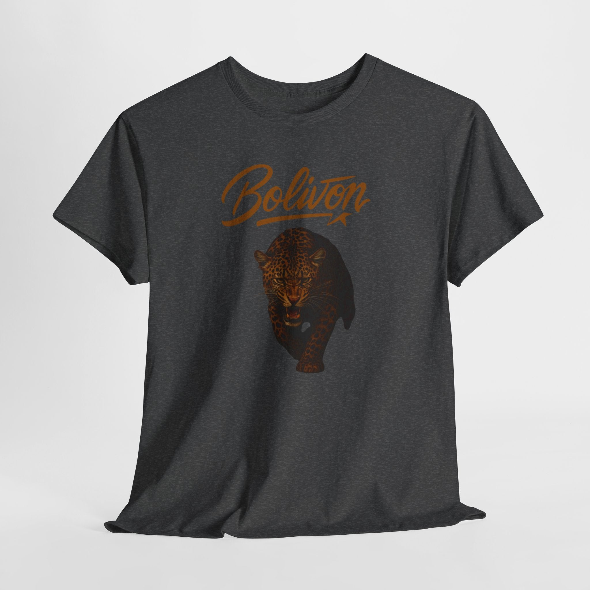 Bolivon Leopard Graphic Tee — Vintage Script Nature T-Shirt | Premium Streetwear