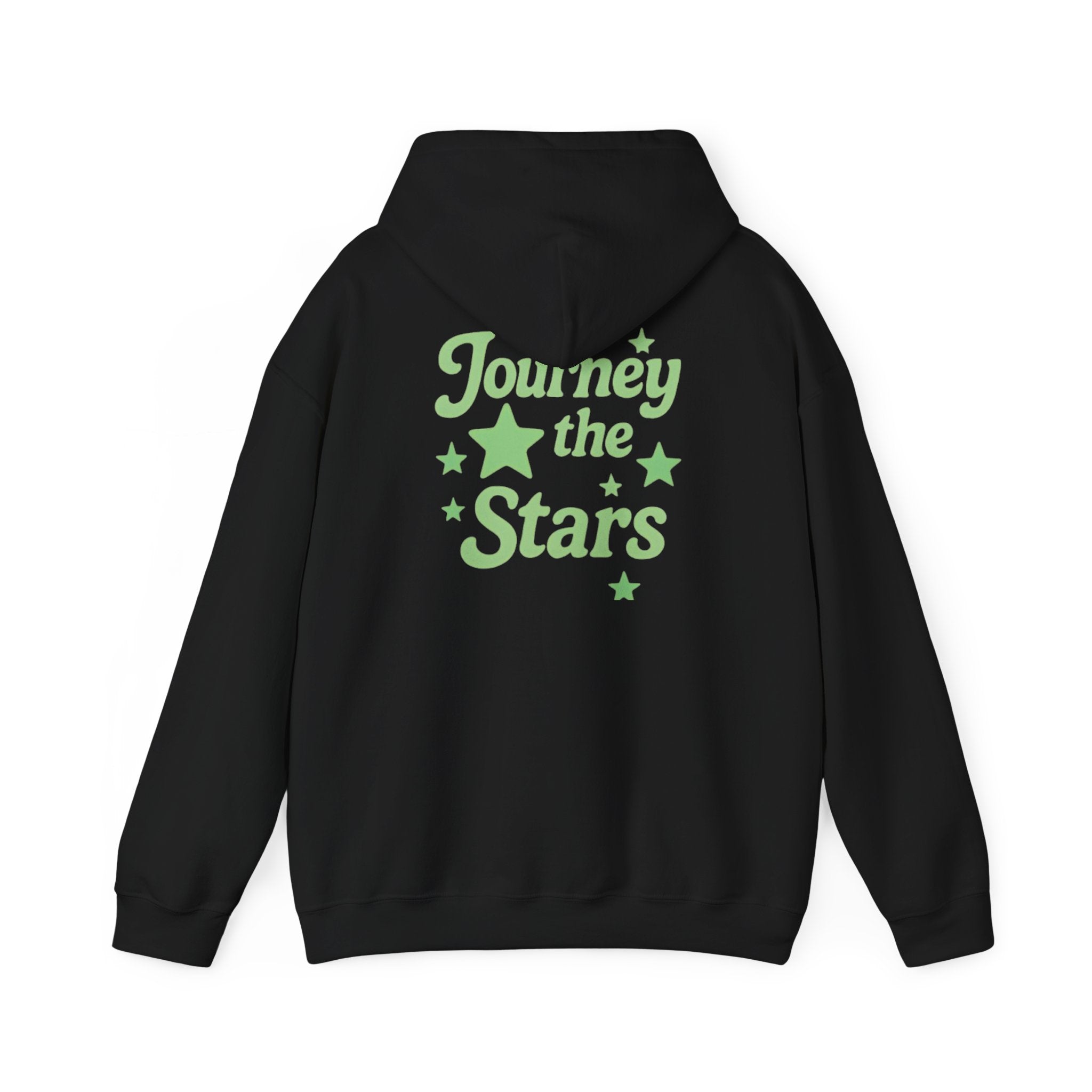 Journey the Stars hoodie retro green star graphic streetwear