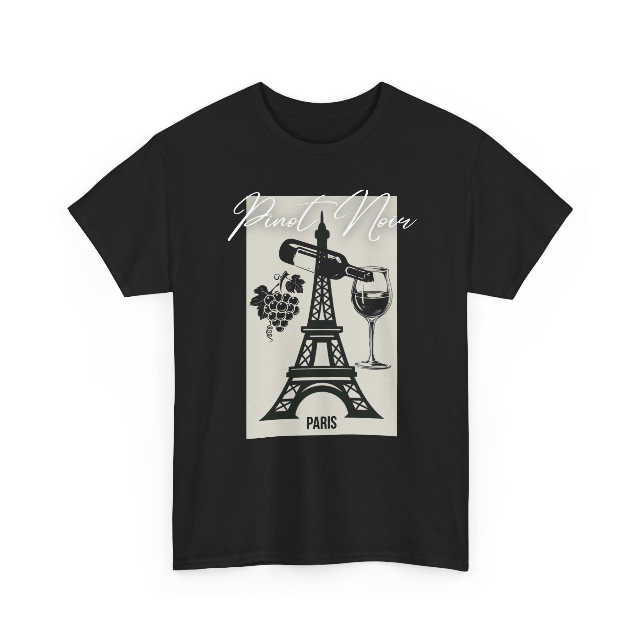 Paris Wine Tee — "Pinot Noir" Eiffel Tower Wine Glass T-Shirt | Premium Streetwear