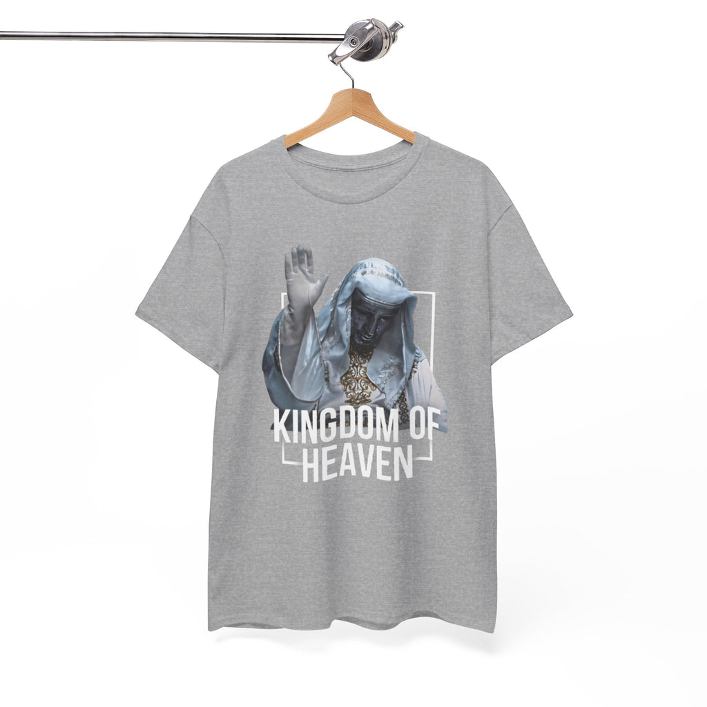 King Baldwin Graphic Tee — Kingdom of Heaven Religious Statue Design | Premium Streetwear