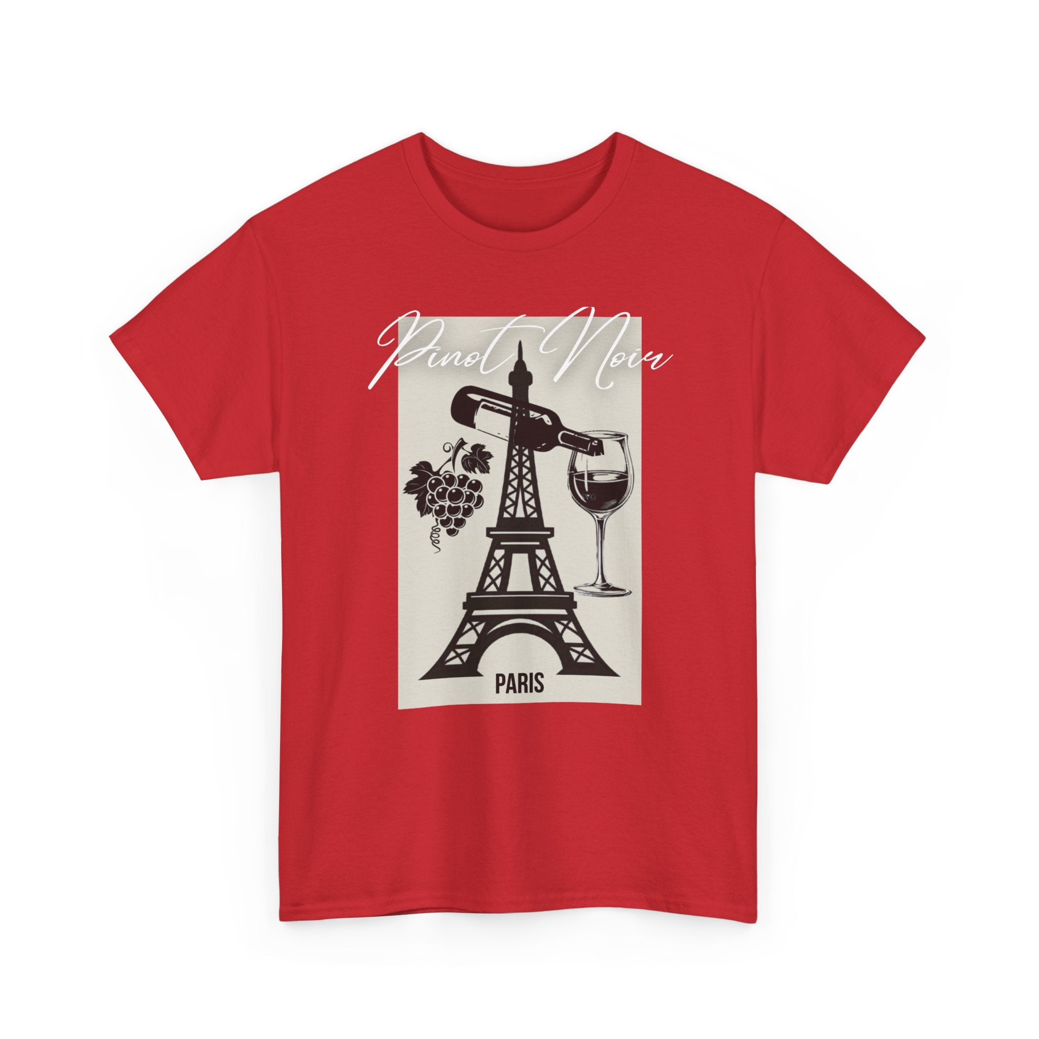 Paris Wine Tee — "Pinot Noir" Eiffel Tower Wine Glass T-Shirt | Premium Streetwear