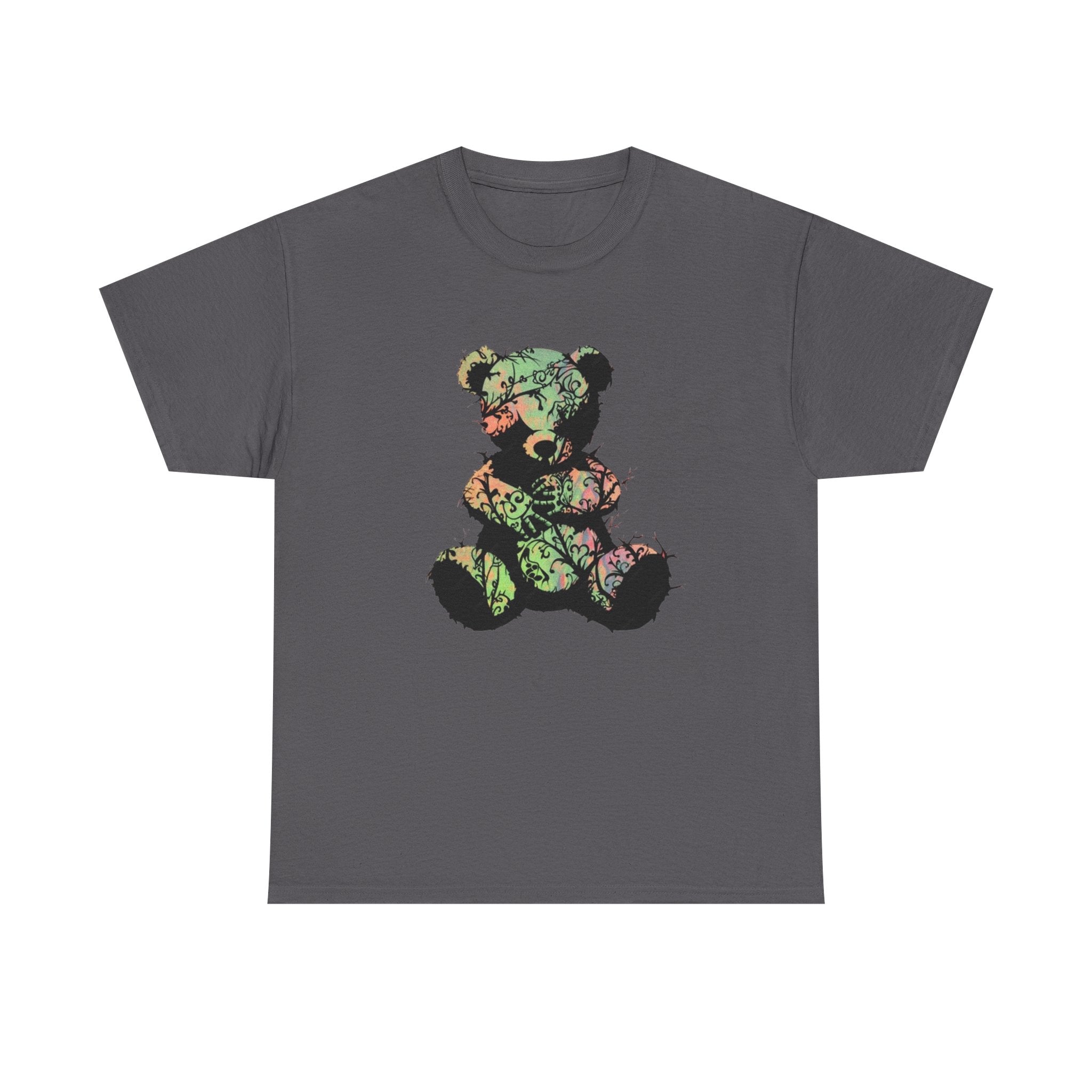 Teddy Bear Graphic Tee — Floral Patchwork Plush Design | Premium Streetwear