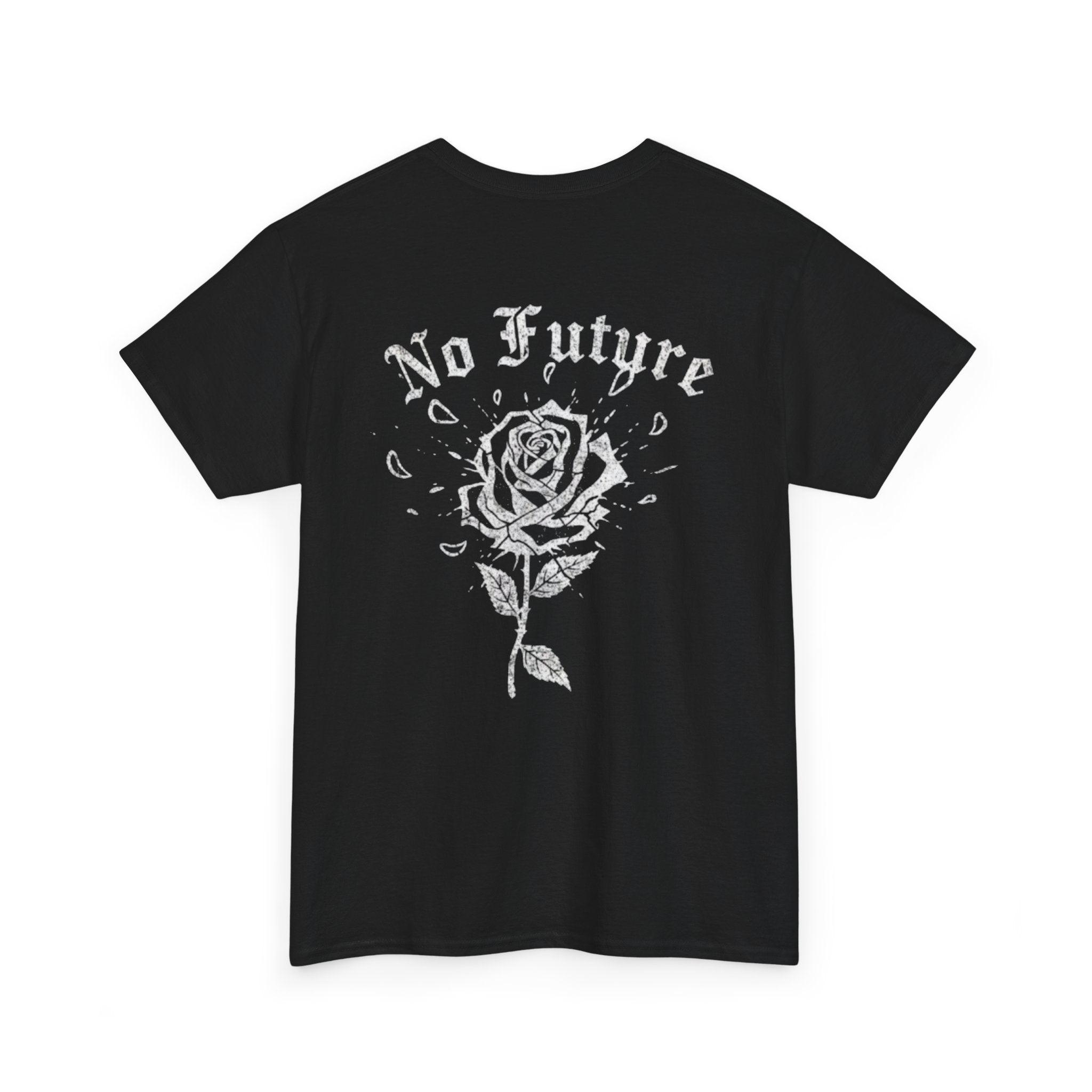 Bolivon Atelier No Future Tee — Vintage Cotton Rose Back-Print | Premium Cotton