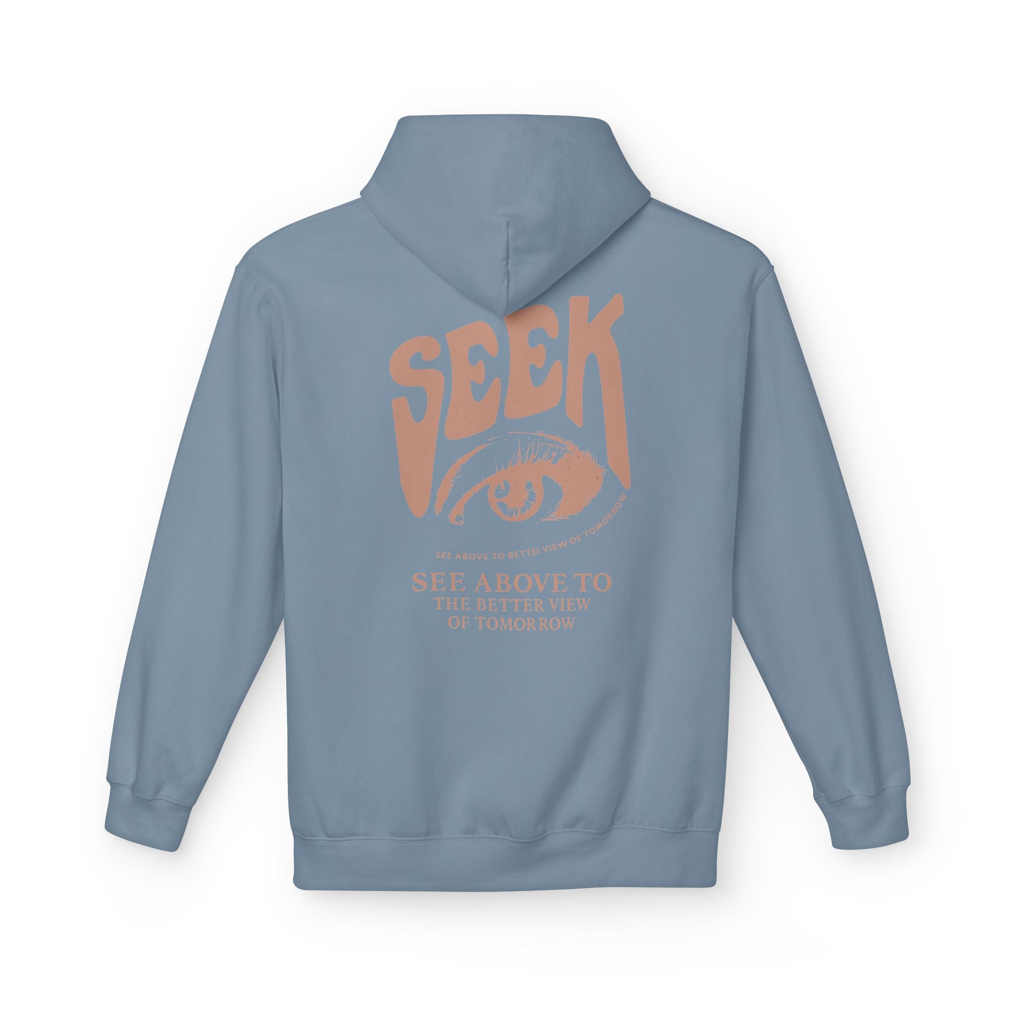 SEEK Eye Graphic Hoodie — Inspirational Vision Fleece Pullover | Premium Streetwear
