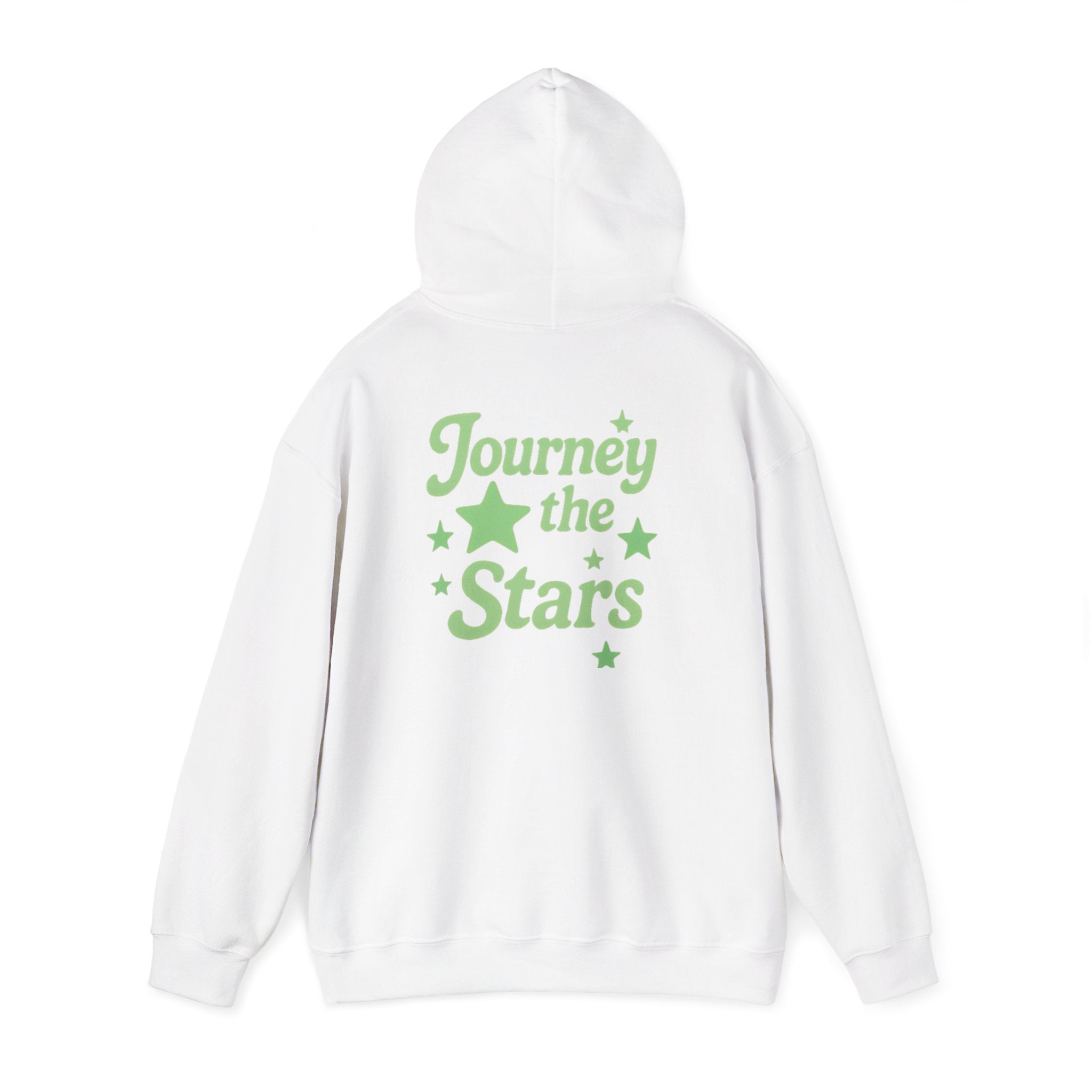 Journey the Stars Hoodie — Retro Green Star Graphic Hooded Sweatshirt | Premium Streetwear