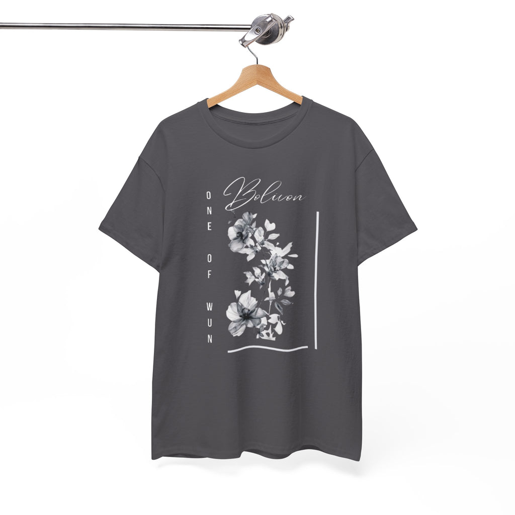 Bolivon Exclusive Floral Serenity Tee — Monochrome Botanical Graphic T-Shirt | Premium Streetwear