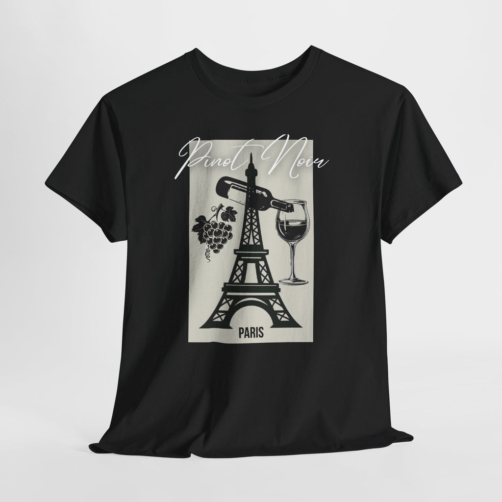 Paris Wine Tee — "Pinot Noir" Eiffel Tower Wine Glass T-Shirt | Premium Streetwear