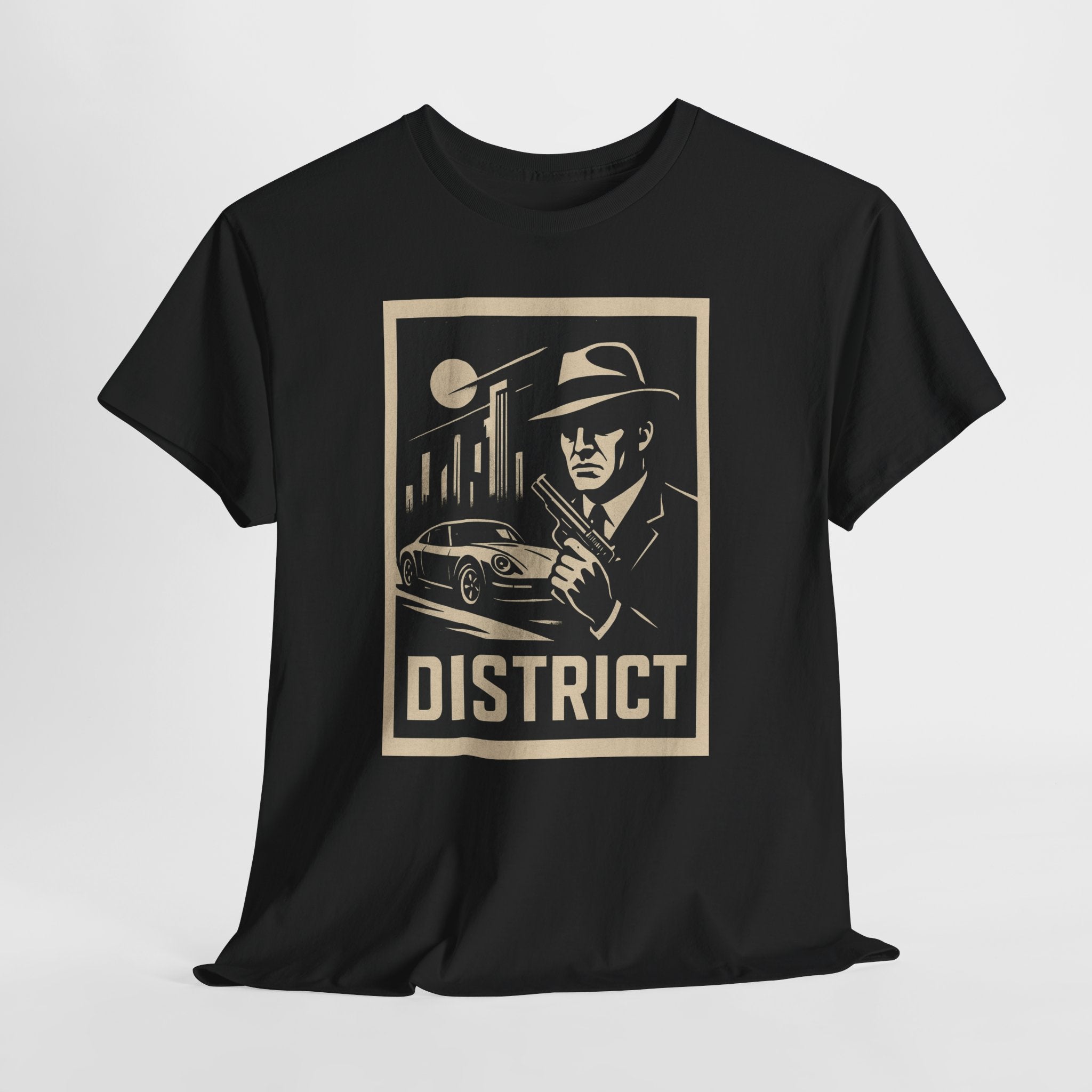 District Noir Tee — Vintage Detective Graphic T-Shirt | Premium Streetwear