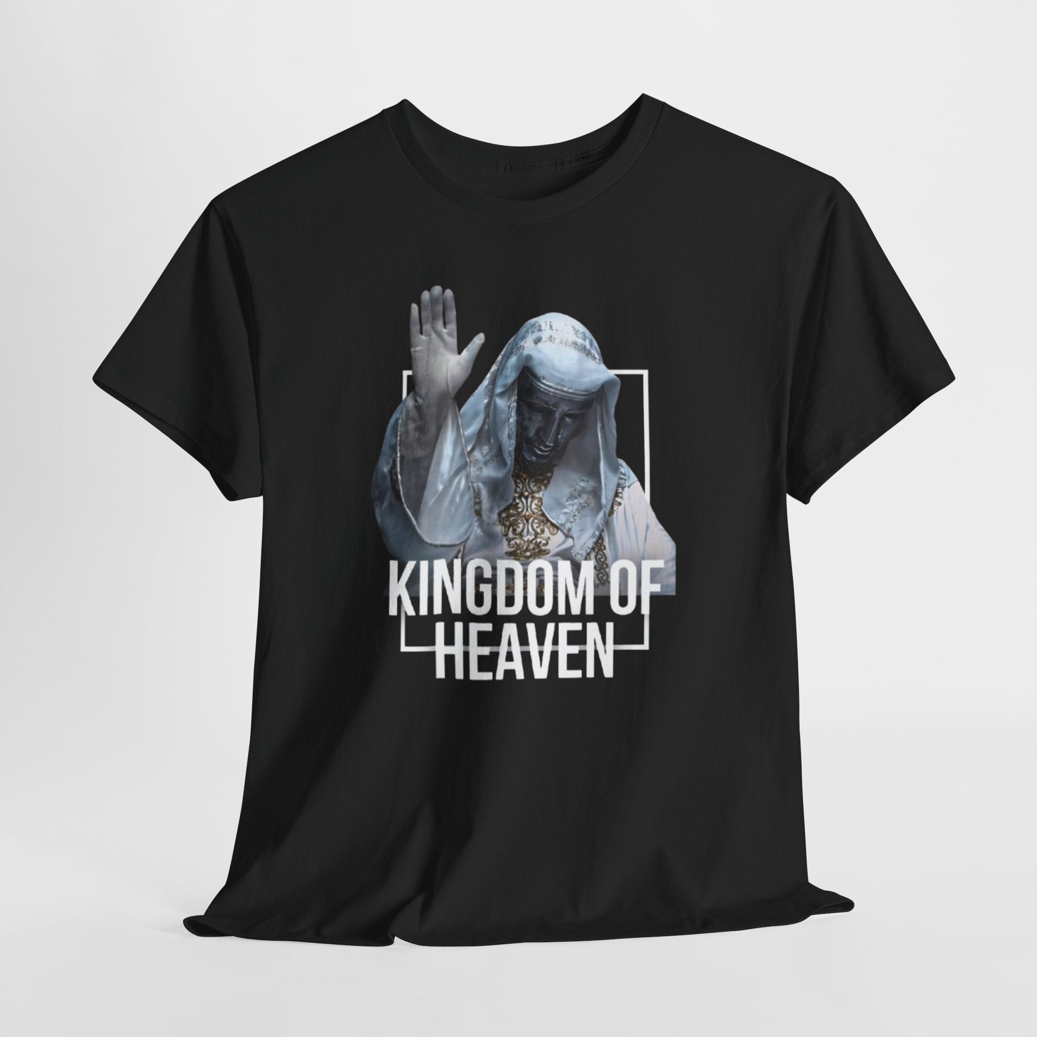 King Baldwin Kingdom of Heaven graphic tee religious statue streetwear
