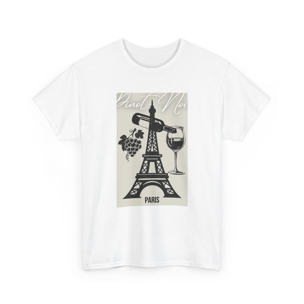 Paris Wine Tee — "Pinot Noir" Eiffel Tower Wine Glass T-Shirt | Premium Streetwear