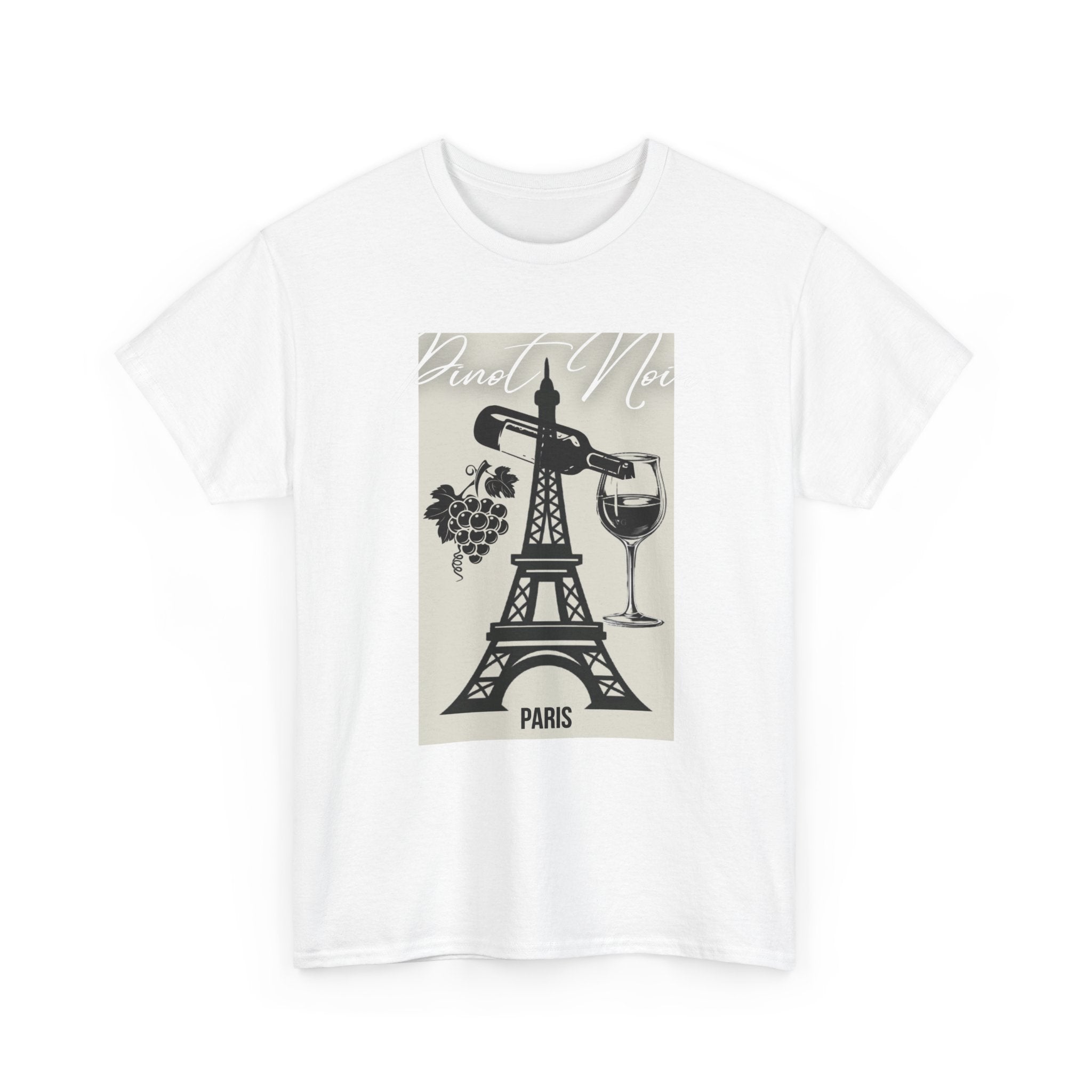 Paris Wine Tee — "Pinot Noir" Eiffel Tower Wine Glass T-Shirt | Premium Streetwear