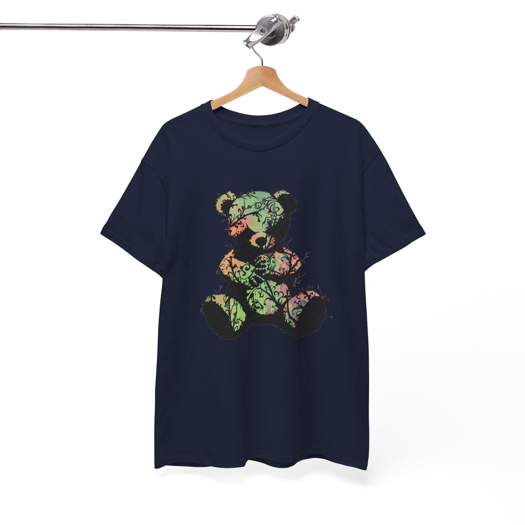 Teddy Bear Graphic Tee — Floral Patchwork Plush Design | Premium Streetwear