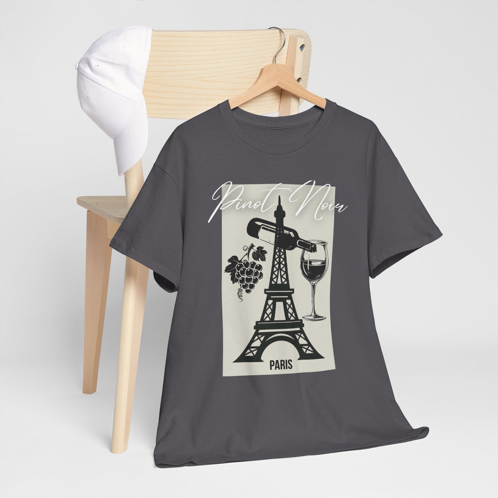 Paris Wine Tee — "Pinot Noir" Eiffel Tower Wine Glass T-Shirt | Premium Streetwear