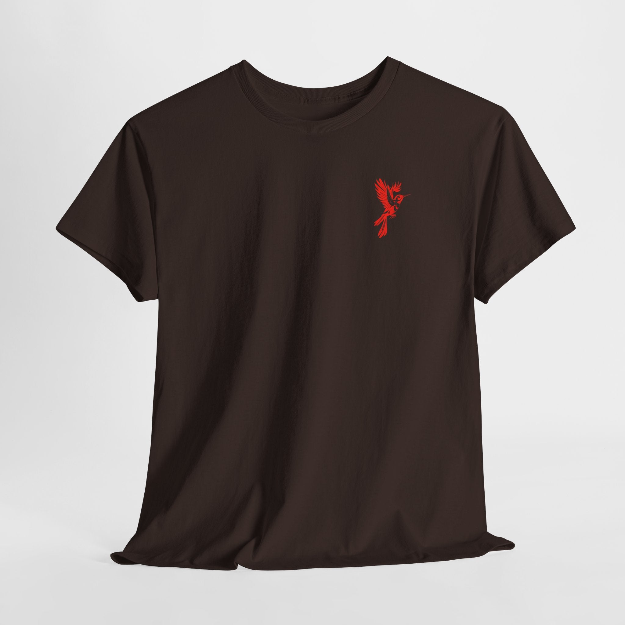 Ascend Red Dove T-Shirt — Minimal Chest Logo & Bold Back Print | Premium Streetwear