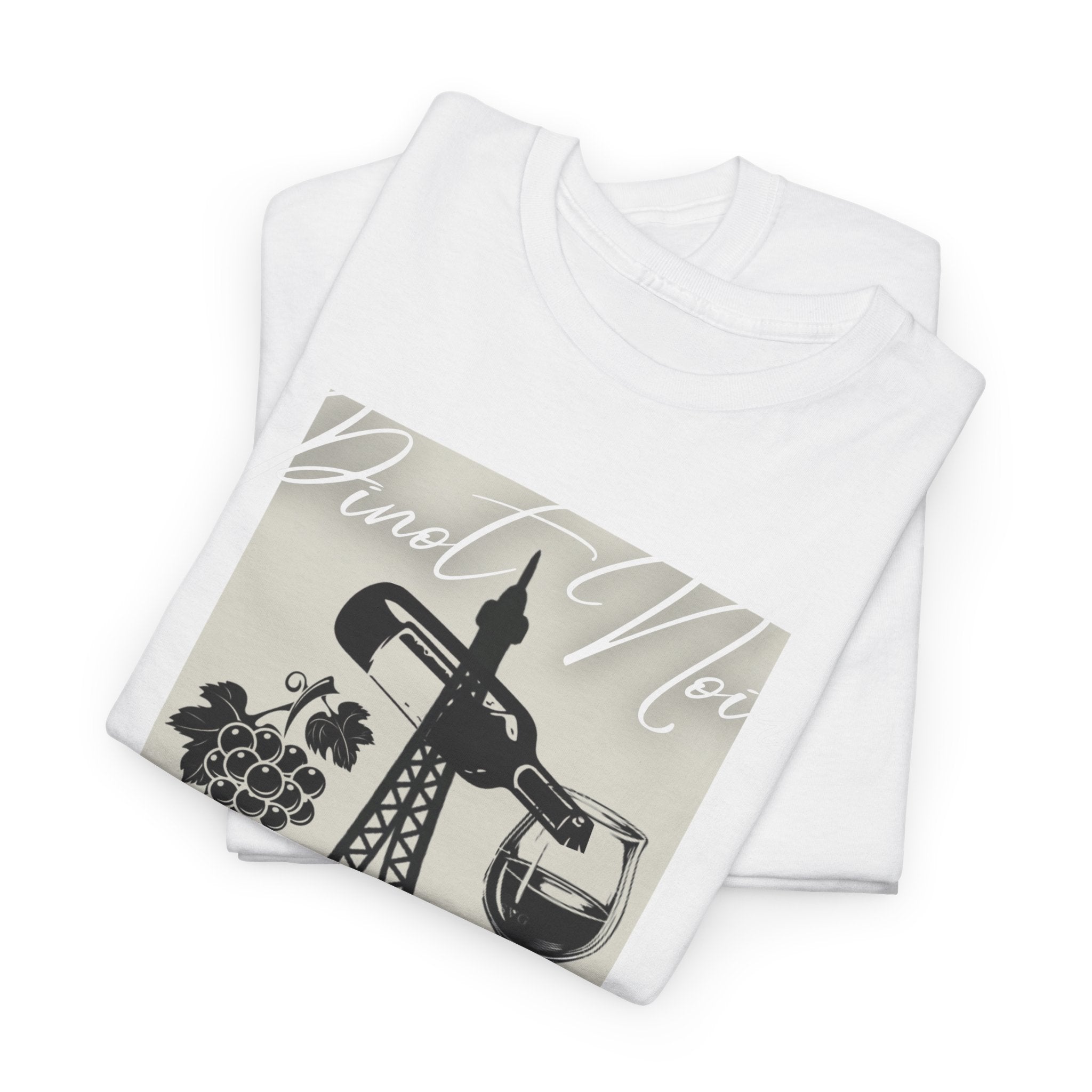 Paris Wine Tee — "Pinot Noir" Eiffel Tower Wine Glass T-Shirt | Premium Streetwear