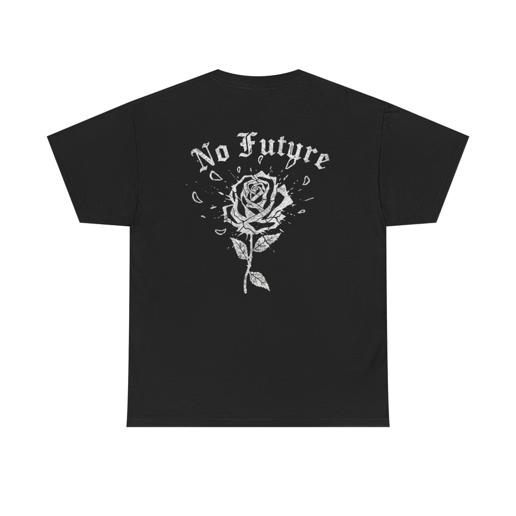 Bolivon Atelier No Future Tee — Vintage Cotton Rose Back-Print | Premium Cotton