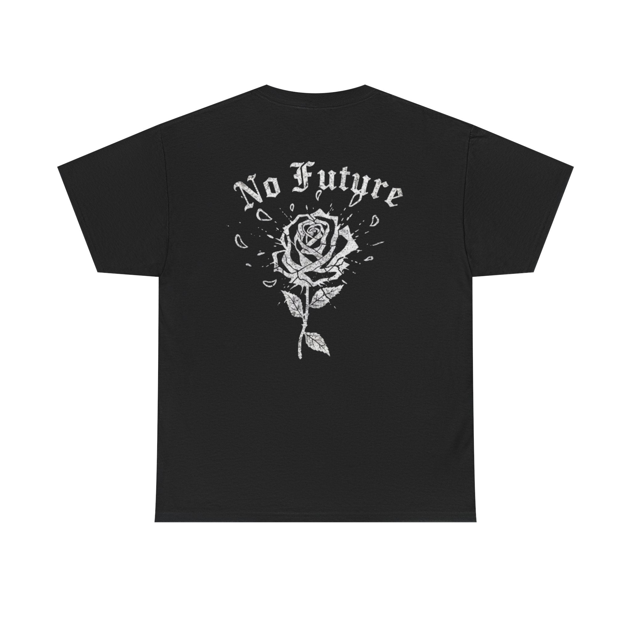 Bolivon Atelier No Future Tee — Vintage Cotton Rose Back-Print | Premium Cotton