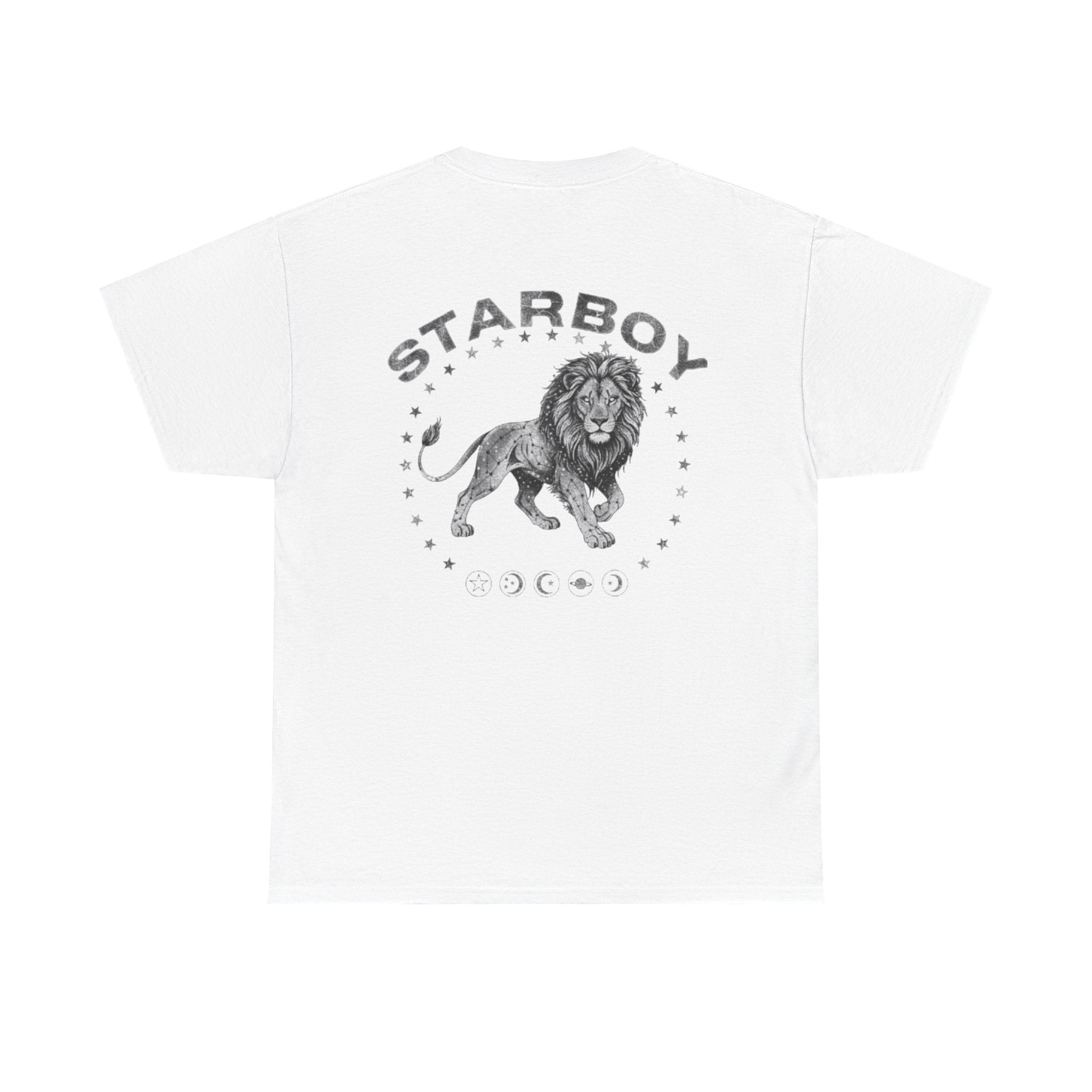 Bolivon Studios Starboy Lion Tee — Celestial Astrology Back-Print | Premium Cotton