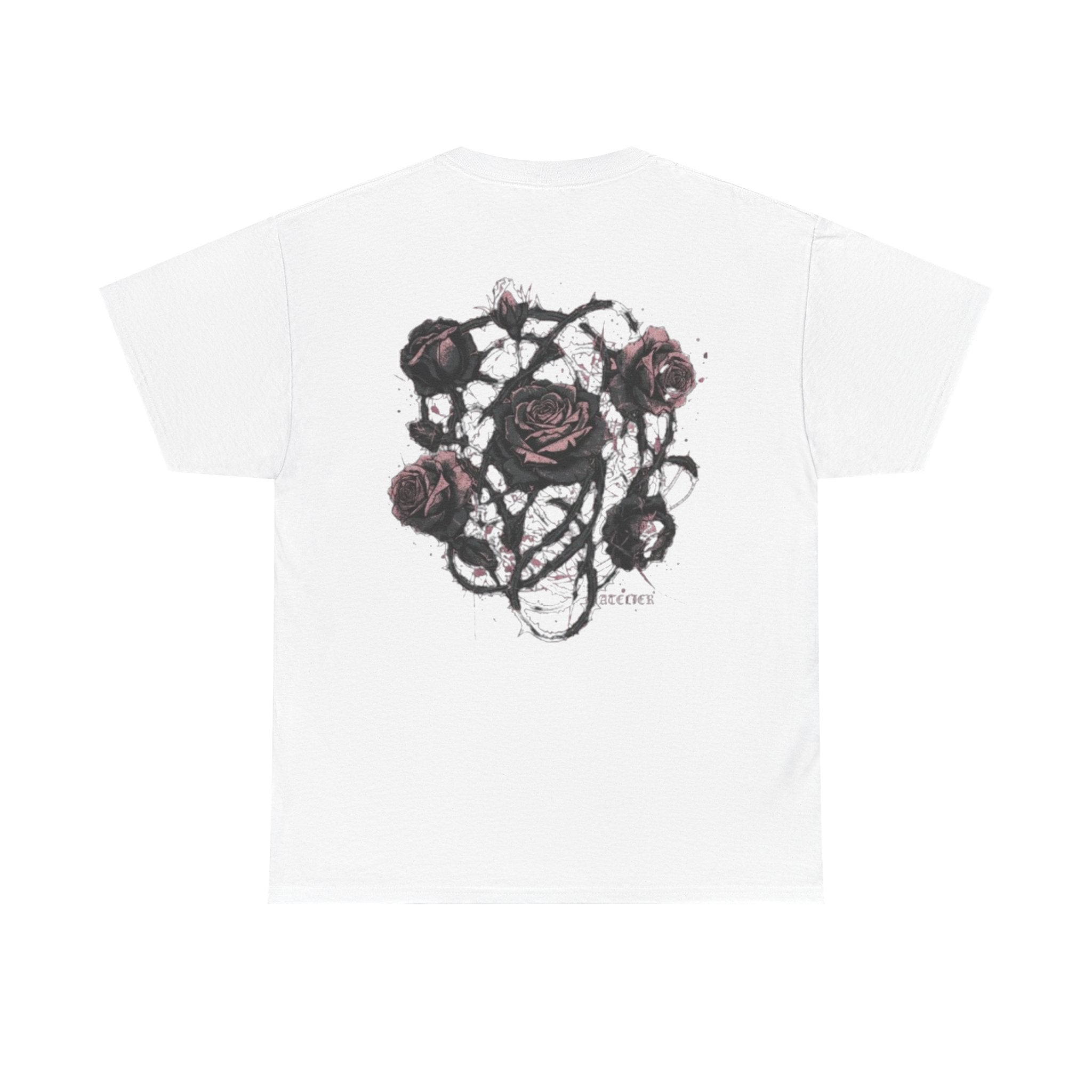 Twisted Rose Tee — Dark Romantic Graphic T-Shirt | Bolivon Atelier Premium Cotton