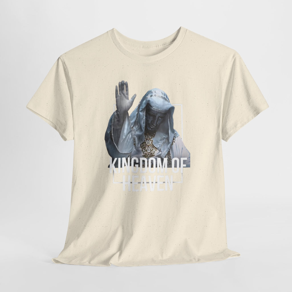 King Baldwin Graphic Tee — Kingdom of Heaven Religious Statue Design | Premium Streetwear